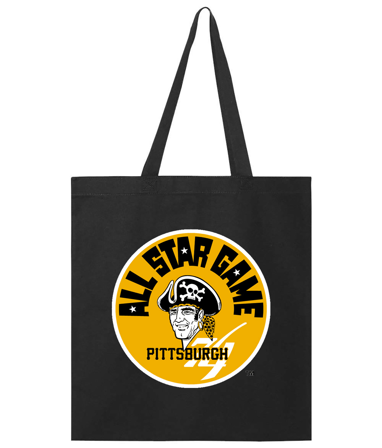 1974 MLB All-Star Game At Three Rivers Stadium Pittsburgh Pennsylvania Baseball Logo Symbol Emblem Customized Design on Promotional Tote Bag
