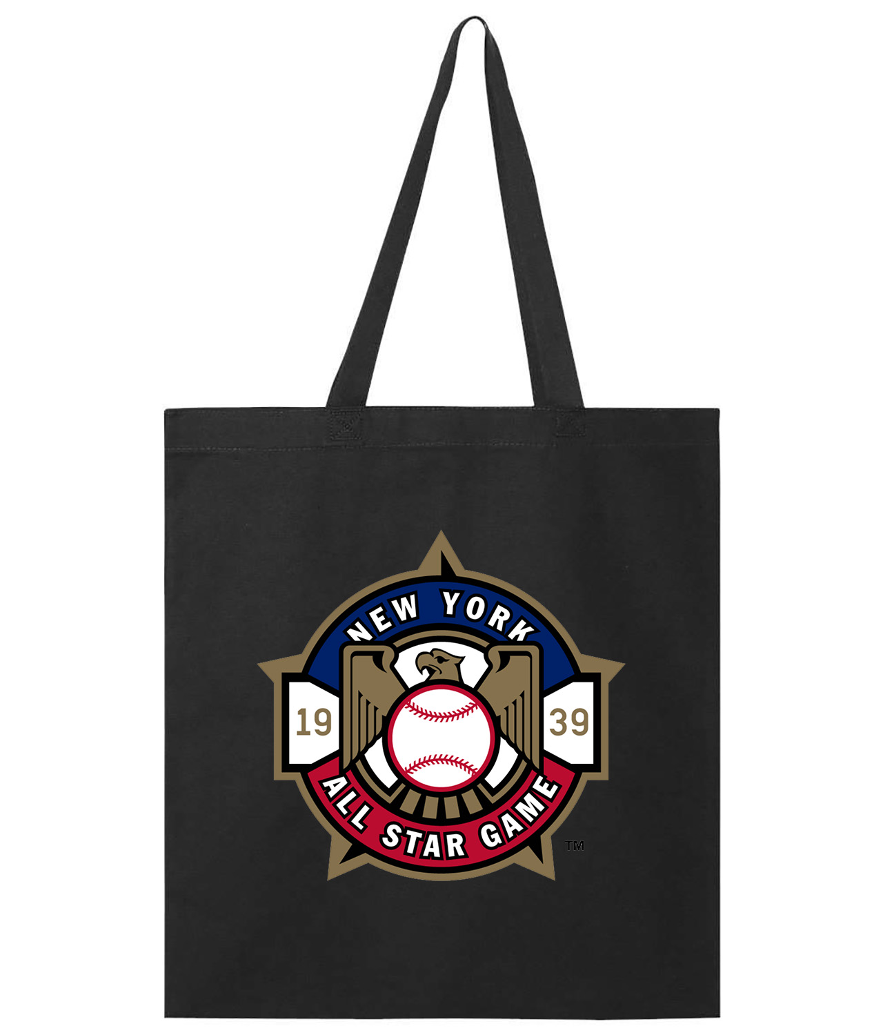 1939 MLB All-Star Game Yankee Stadium New York Baseball Logo Symbol Emblem Customized Design on Promotional Tote Bag