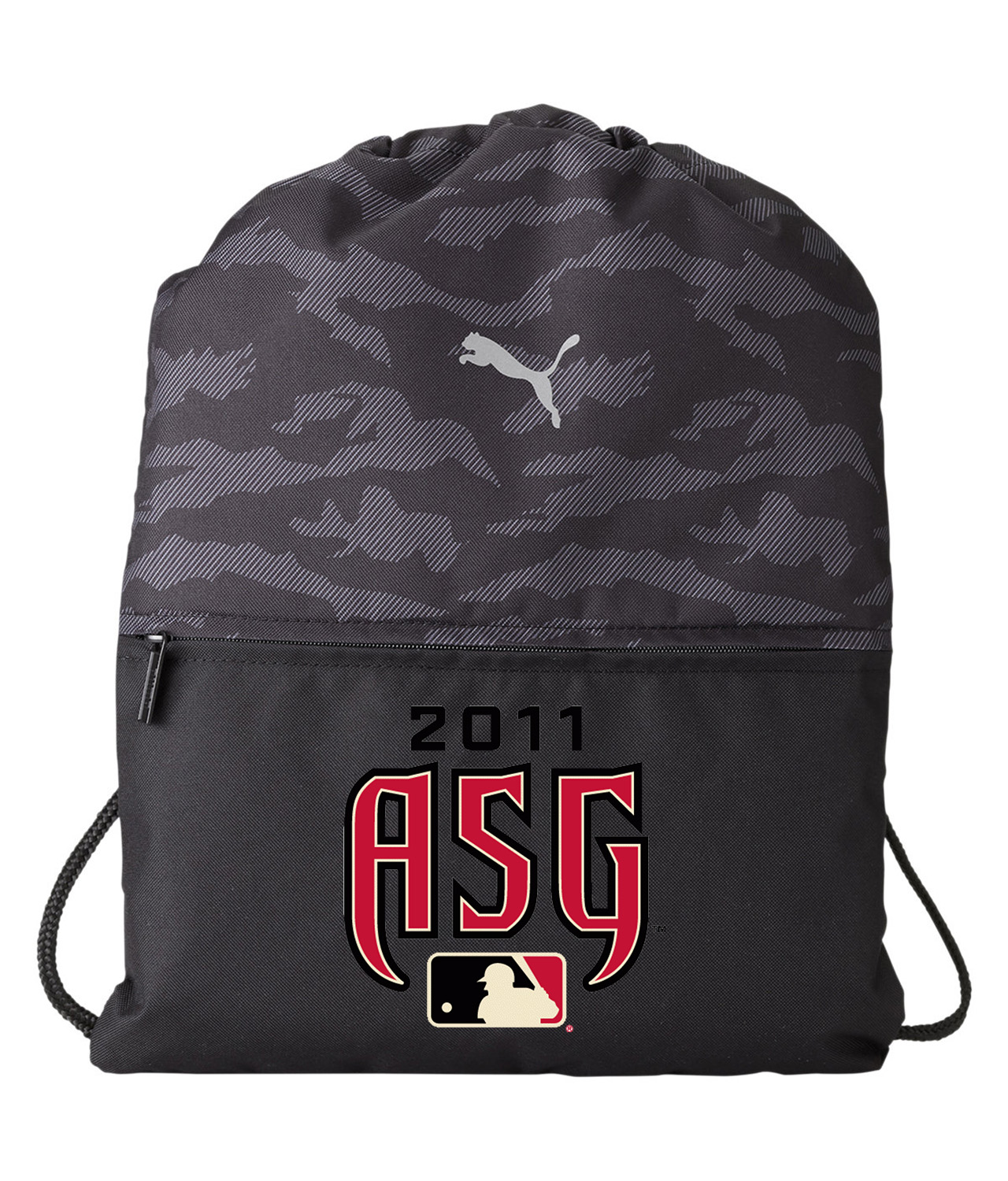 2011 ASG MLB All-Star Game Chase Field Phoenix Arizona Baseball Logo Symbol Emblem Customized Design on Camo Drawstring Backpack Bag