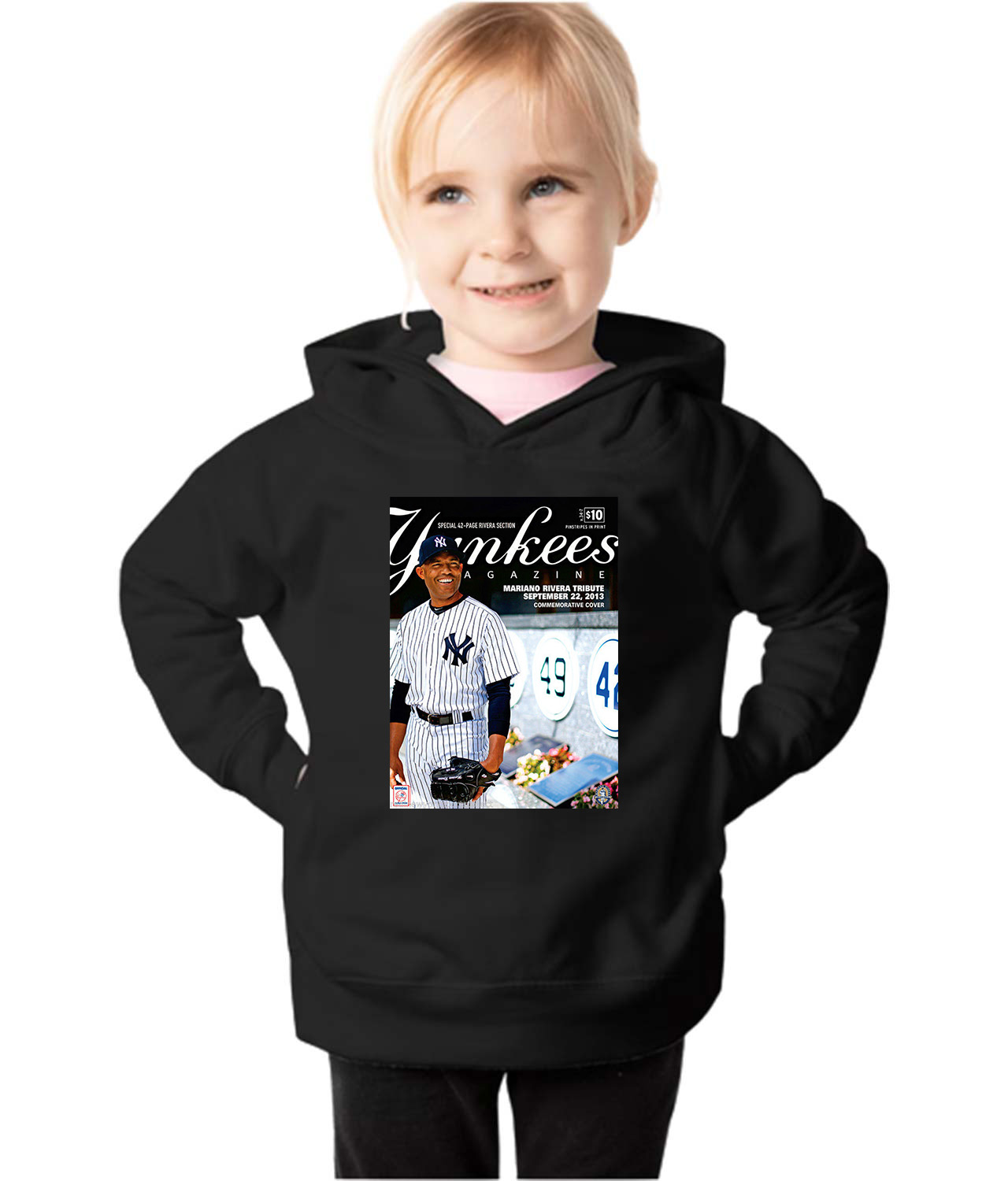 New York Yankees Program 2013 Baseball Logo Symbol Emblem Customized Design on Toddler Pullover Fleece Hoodie