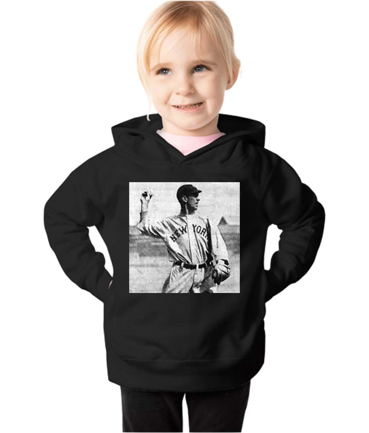 Roger Peckinpaugh New York Yankees 1913 Baseball Logo Symbol Emblem Customized Design on Toddler Pullover Fleece Hoodie