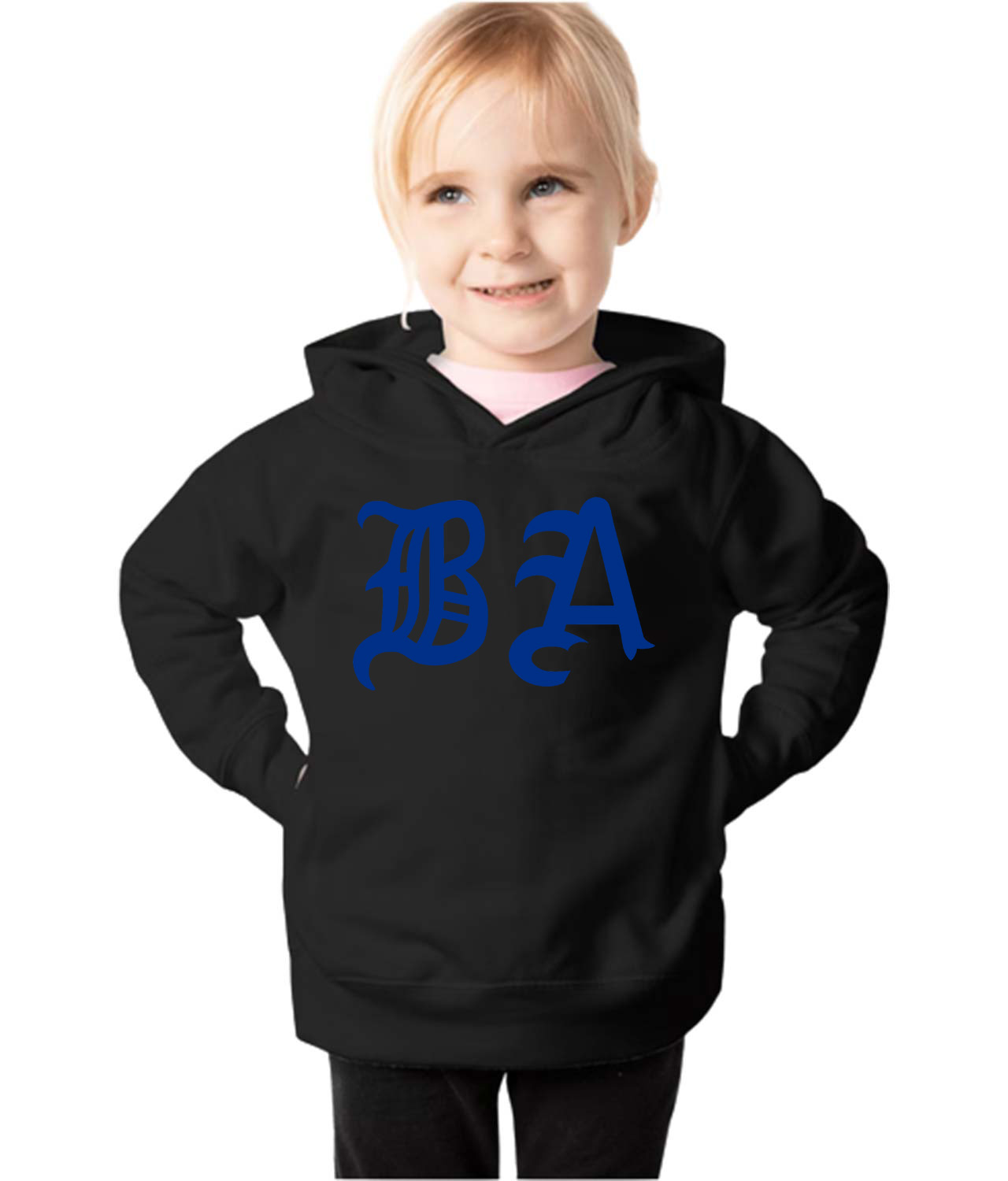 Boston Americans Jersey 1902 BA Baseball Logo Symbol Emblem Customized Design on Toddler Pullover Fleece Hoodie