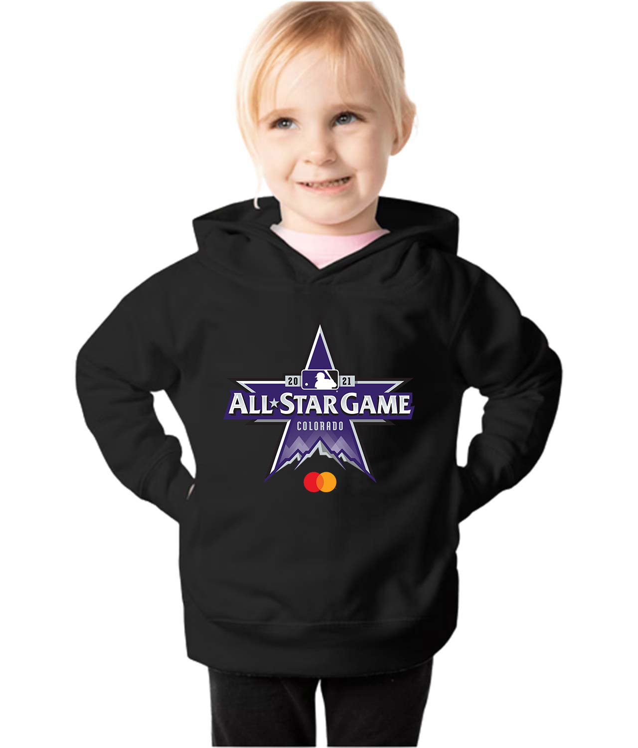 The 2021 MLB All-Star Game Colorado Rockies Baseball Logo Symbol Emblem Customized Design on Toddler Pullover Fleece Hoodie