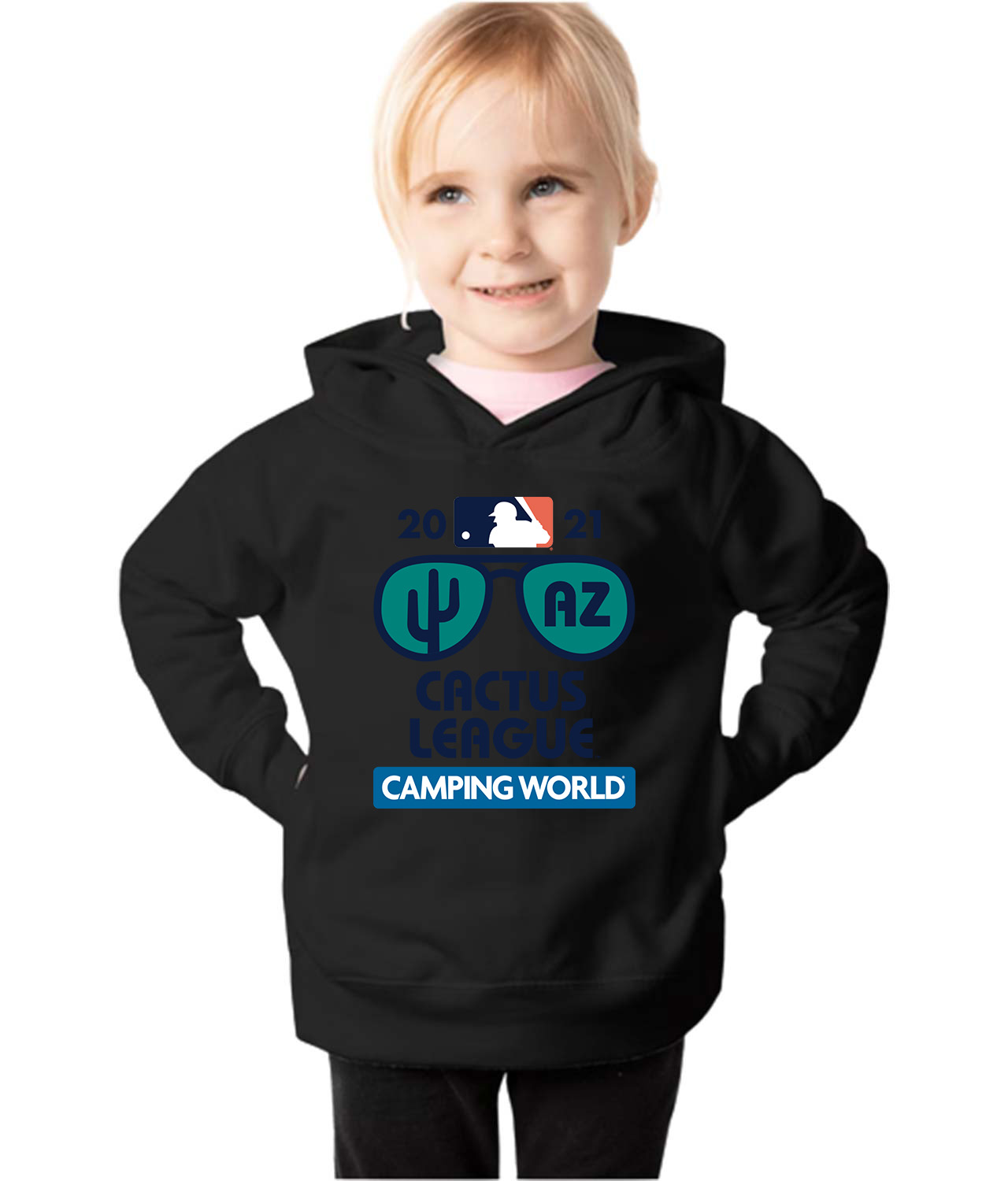 The Major League Baseball Spring Training Cactus League 2021 Logo Emblem Customized Design on Toddler Pullover Fleece Hoodie