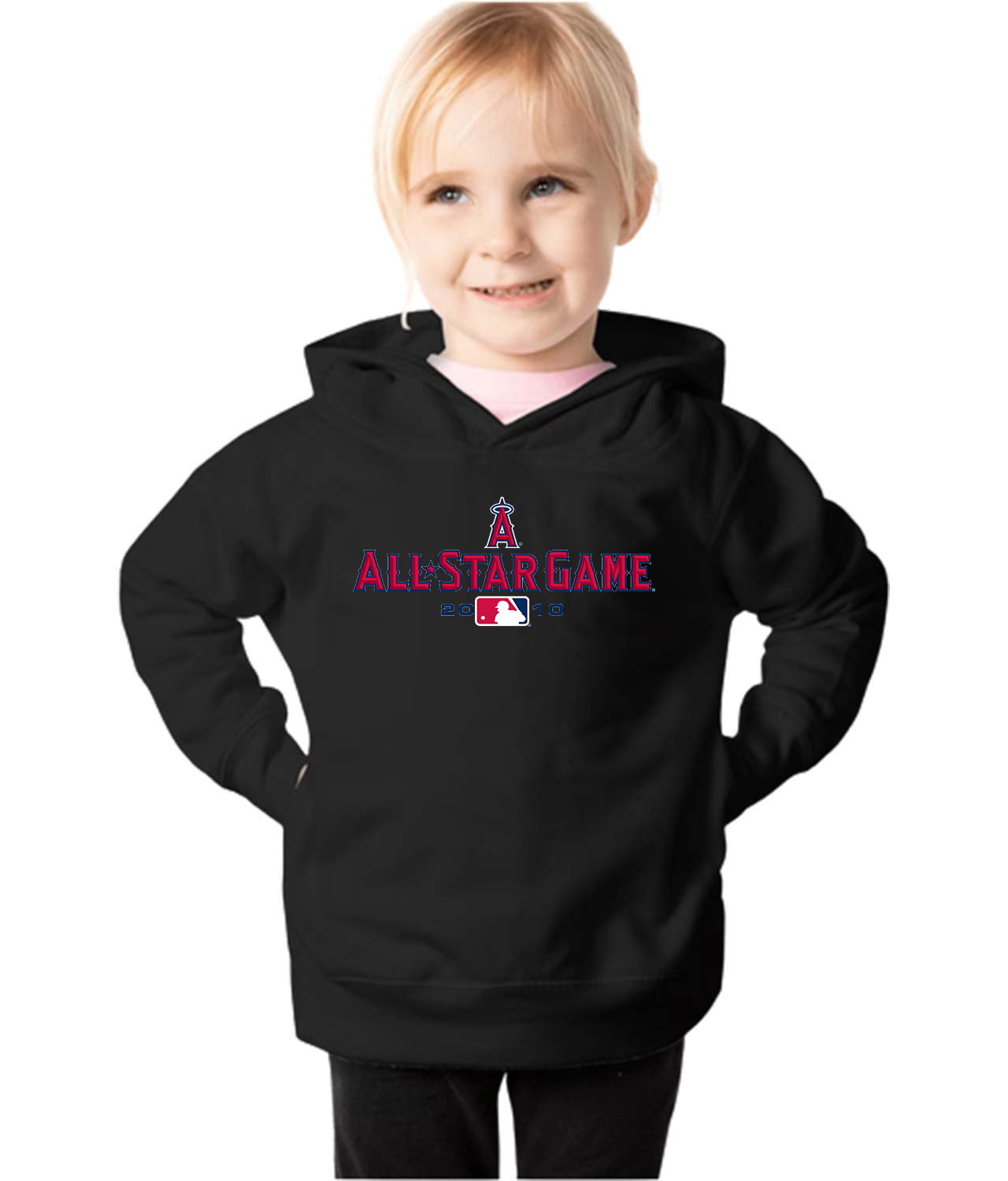 2010 MLB All-Star Game Angel Stadium Anaheim Baseball Logo Symbol Emblem Customized Design on Toddler Pullover Fleece Hoodie