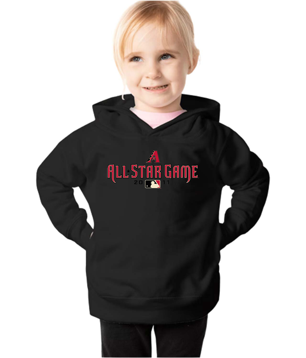 2011 MLB All-Star Game Chase Field Phoenix Arizona Baseball Logo Symbol Emblem Customized Design on Toddler Pullover Fleece Hoodie