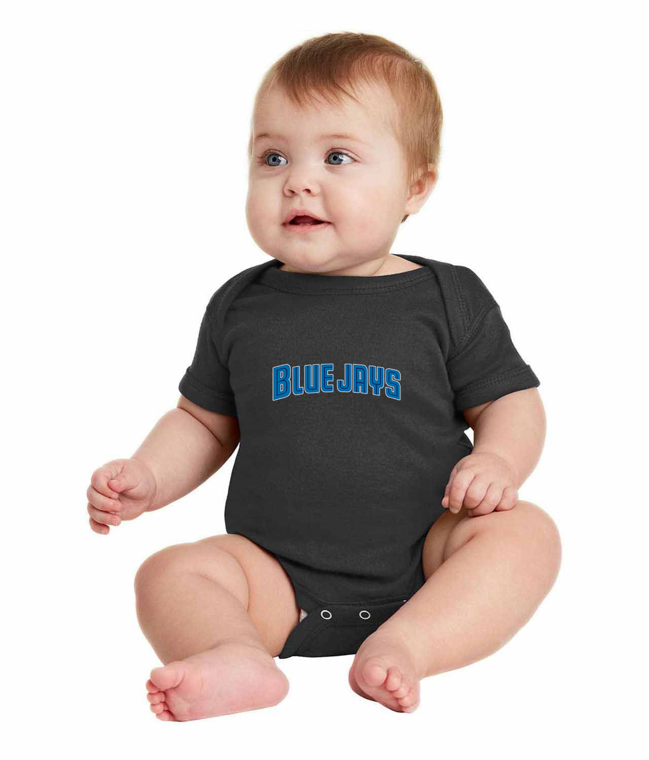 Toronto Blue Jays Alternate Light Blue Baseball Logo Symbol Emblem Customized Design on Infant Baby Rib Bodysuit