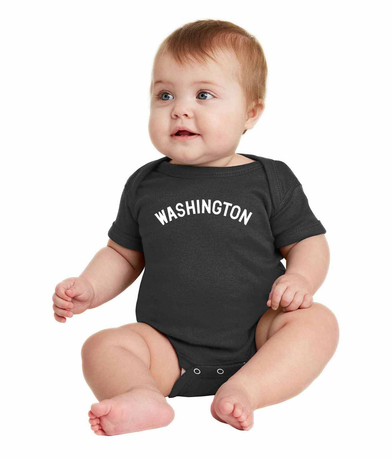 Washington Nationals Jersey 1907-08 Baseball Logo Symbol Emblem Customized Design on Infant Baby Rib Bodysuit