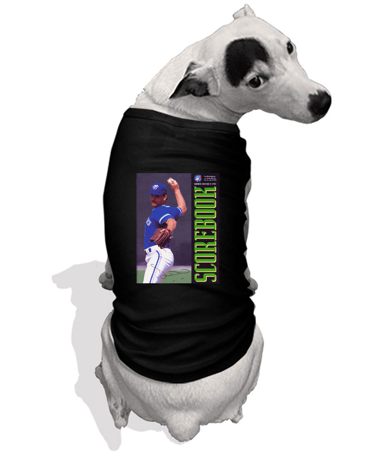 1992 Toronto Blue Jays Game Program - Duane Ward Customized Design on Doggie Puppy Dog Tshirt