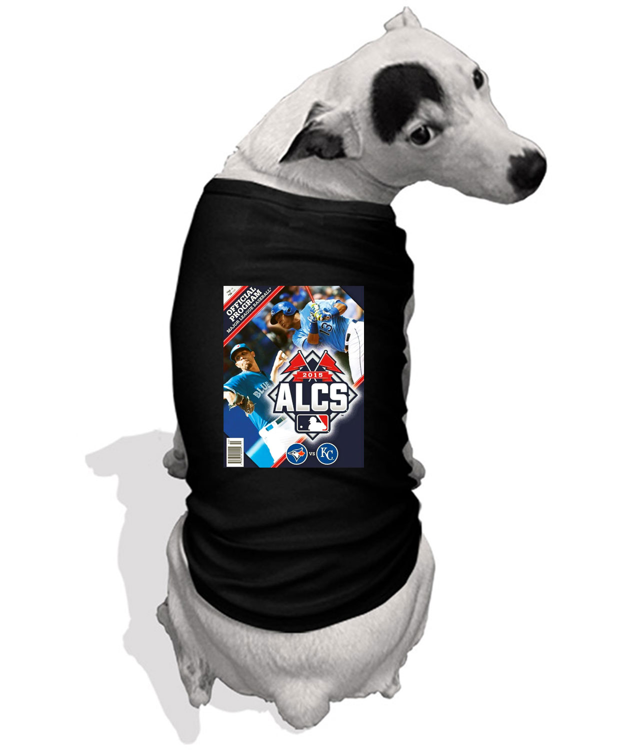 2015 ALCS Program Cover - Kansas City Royals Vs Toronto Blue Jays Customized Design on Doggie Puppy Dog Tshirt
