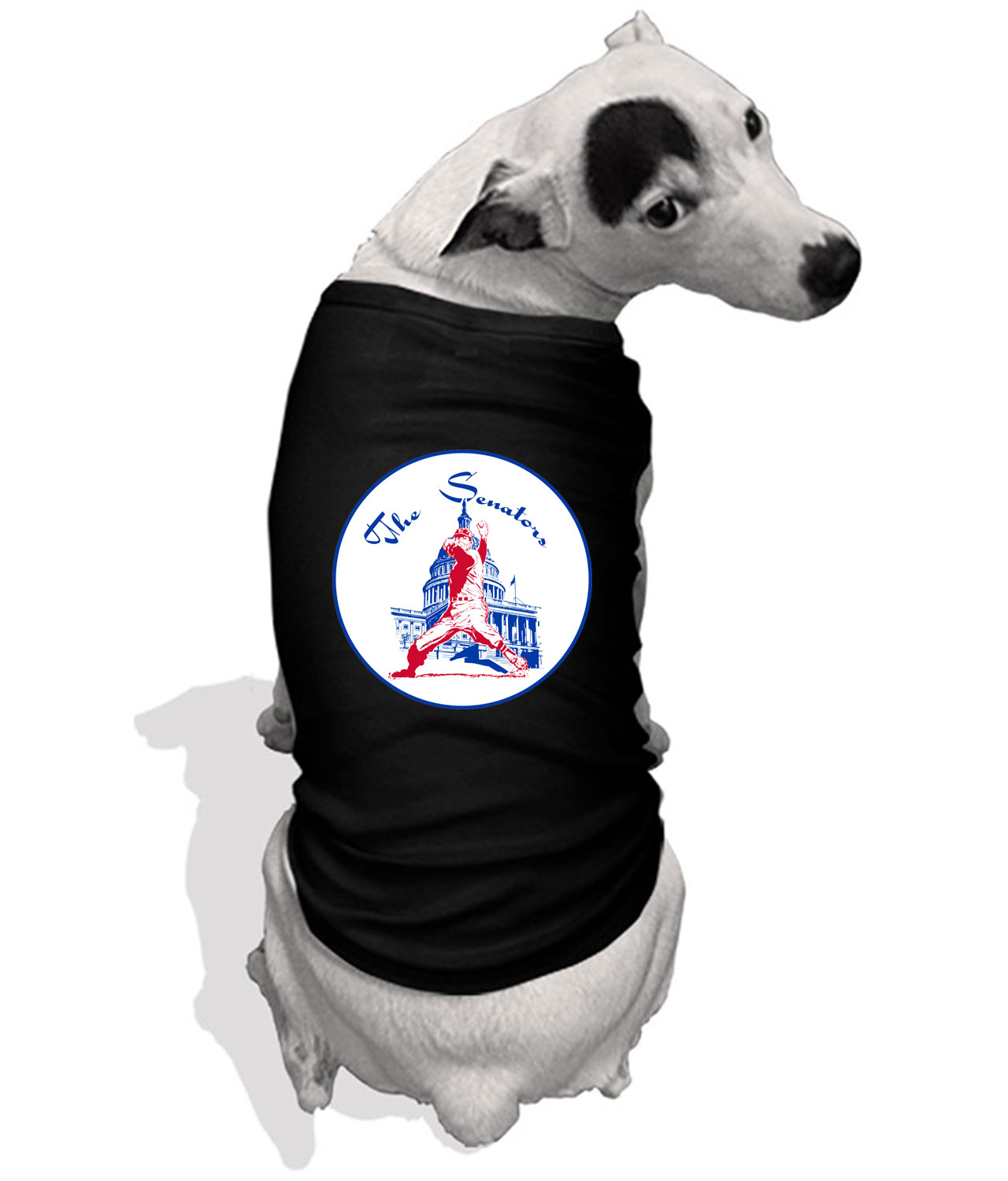 Washington Senators Primary 1961-71 Customized Design on Doggie Puppy Dog Tshirt