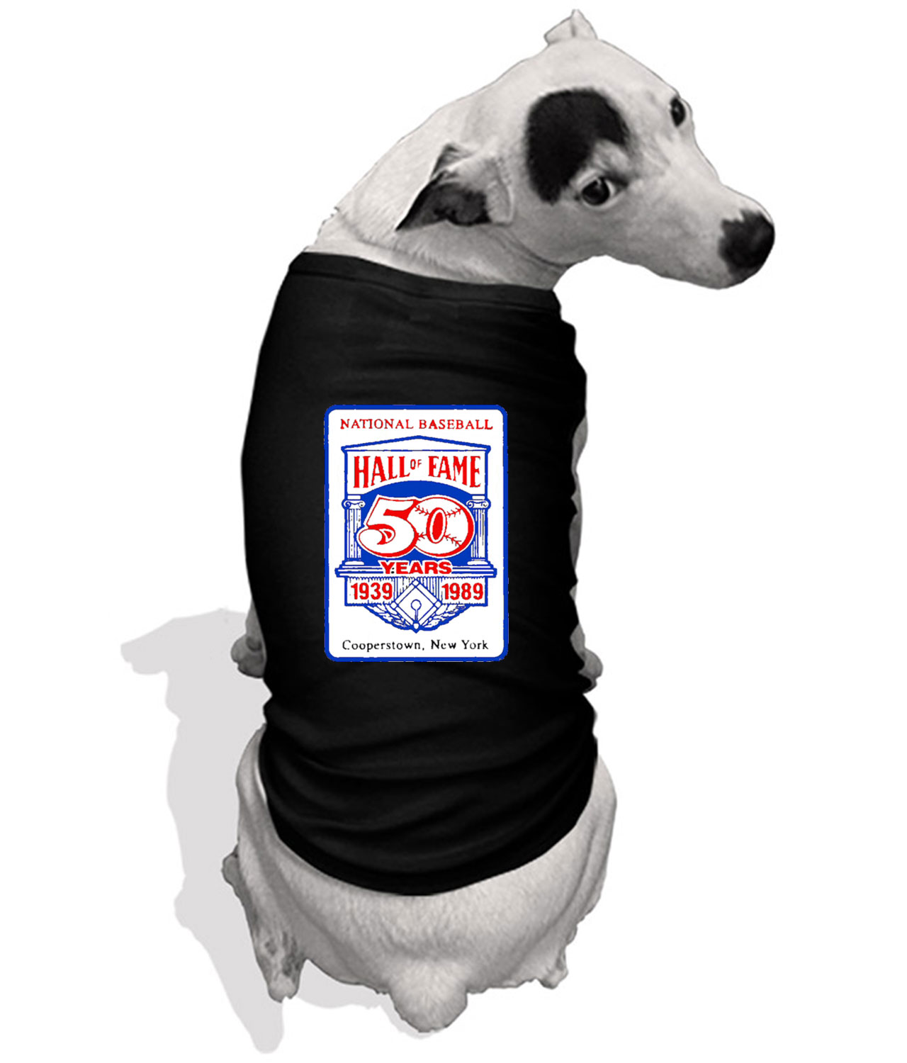 Major League Baseball 50th Anniversary Of The Baseball Hall Of Fame Customized Design on Doggie Puppy Dog Tshirt