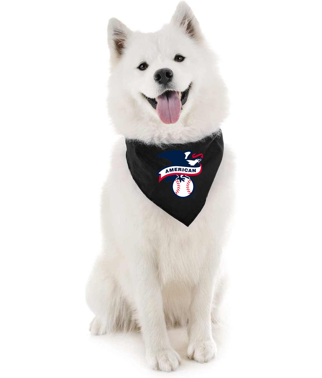 American Baseball League 2019 Alternate Logo Emblem Customized Design on Doggie Puppy Dog Bandana
