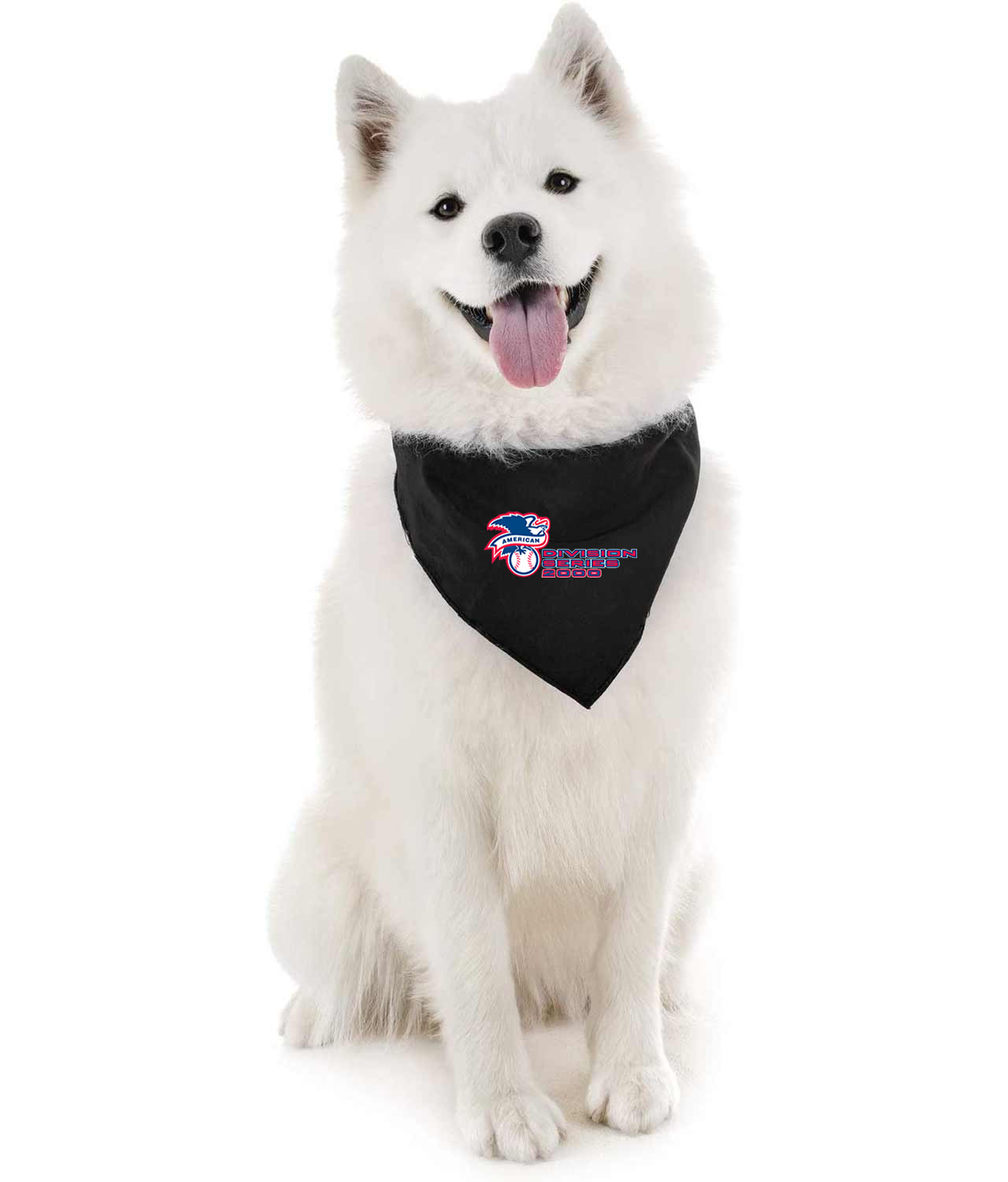 2000 ALDS American League Division Series Baseball Logo Symbol Emblem Customized Design on Doggie Puppy Dog Bandana
