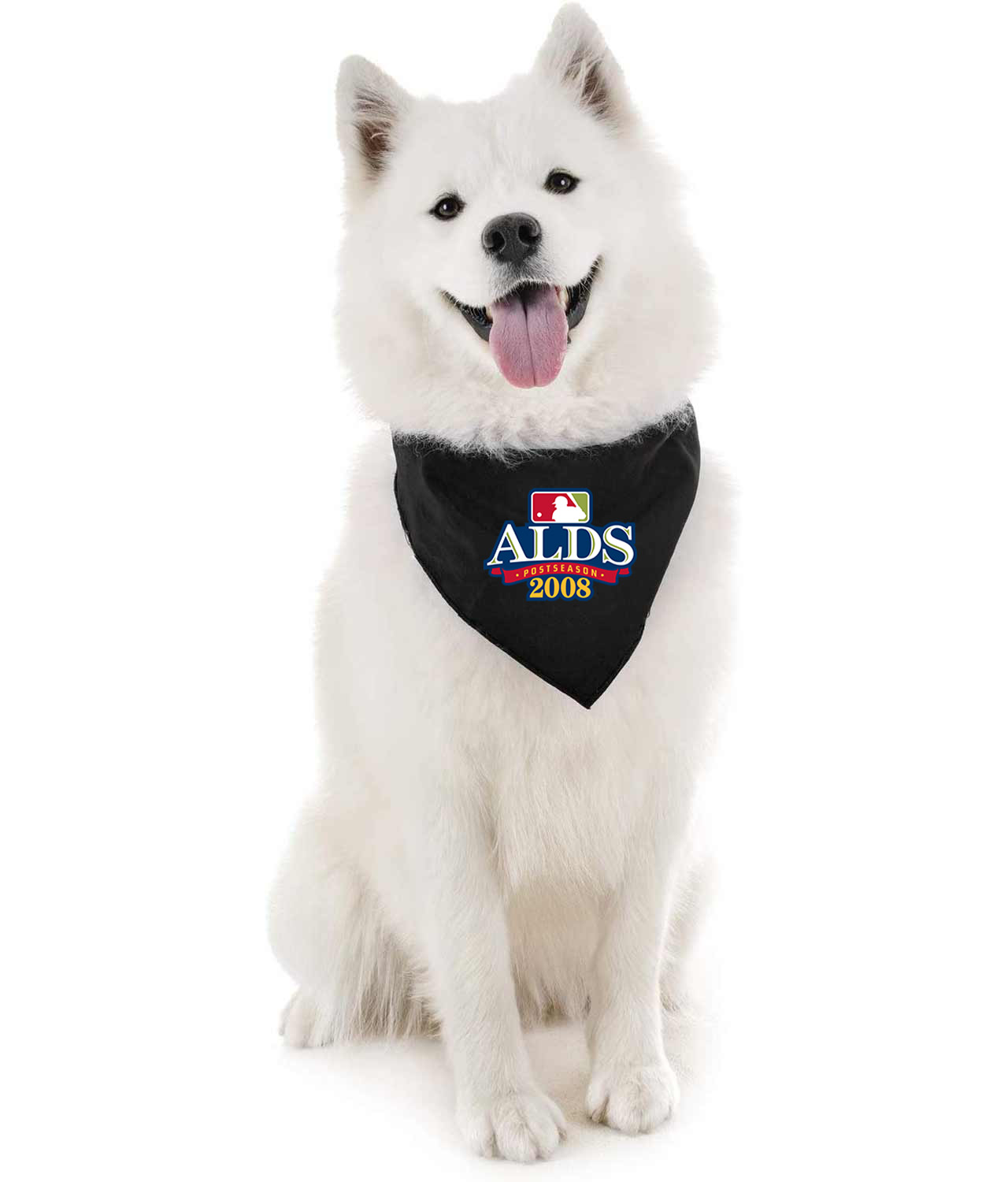 2008 American League Division Series ALDS Post Season Baseball Logo Symbol Emblem Customized Design on Doggie Puppy Dog Bandana