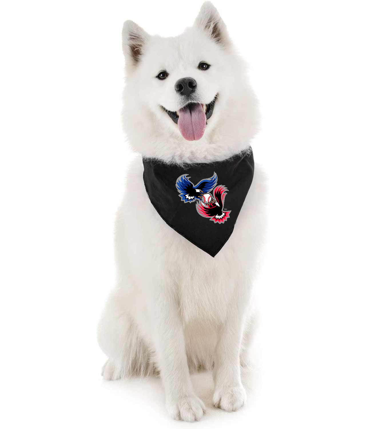 Major League Baseball Interleague AL And NL Eagles Fighting Logo Emblem Customized Design on Doggie Puppy Dog Bandana