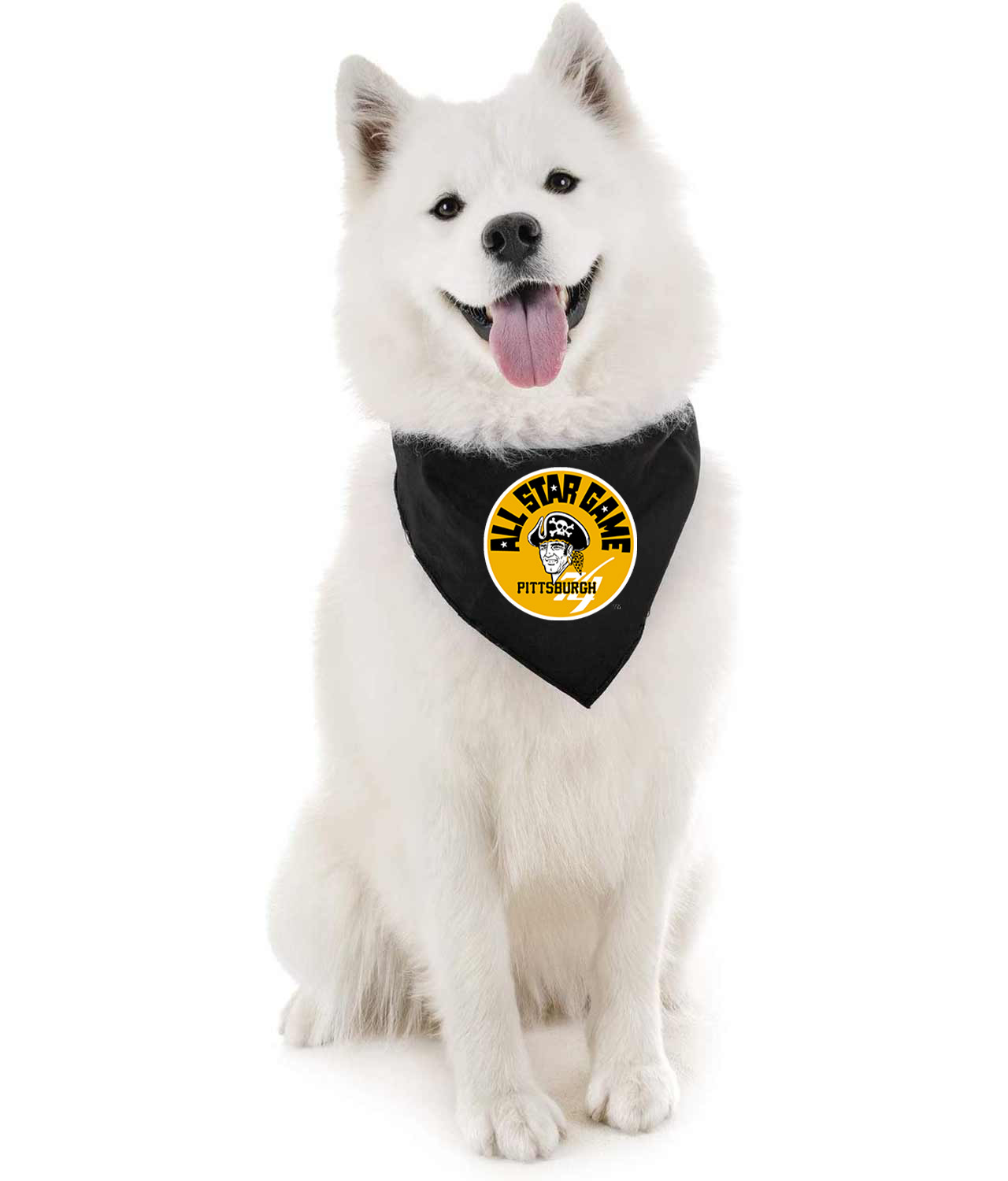 1974 MLB All-Star Game At Three Rivers Stadium Pittsburgh Pennsylvania Baseball Logo Symbol Emblem Customized Design on Doggie Puppy Dog Bandana