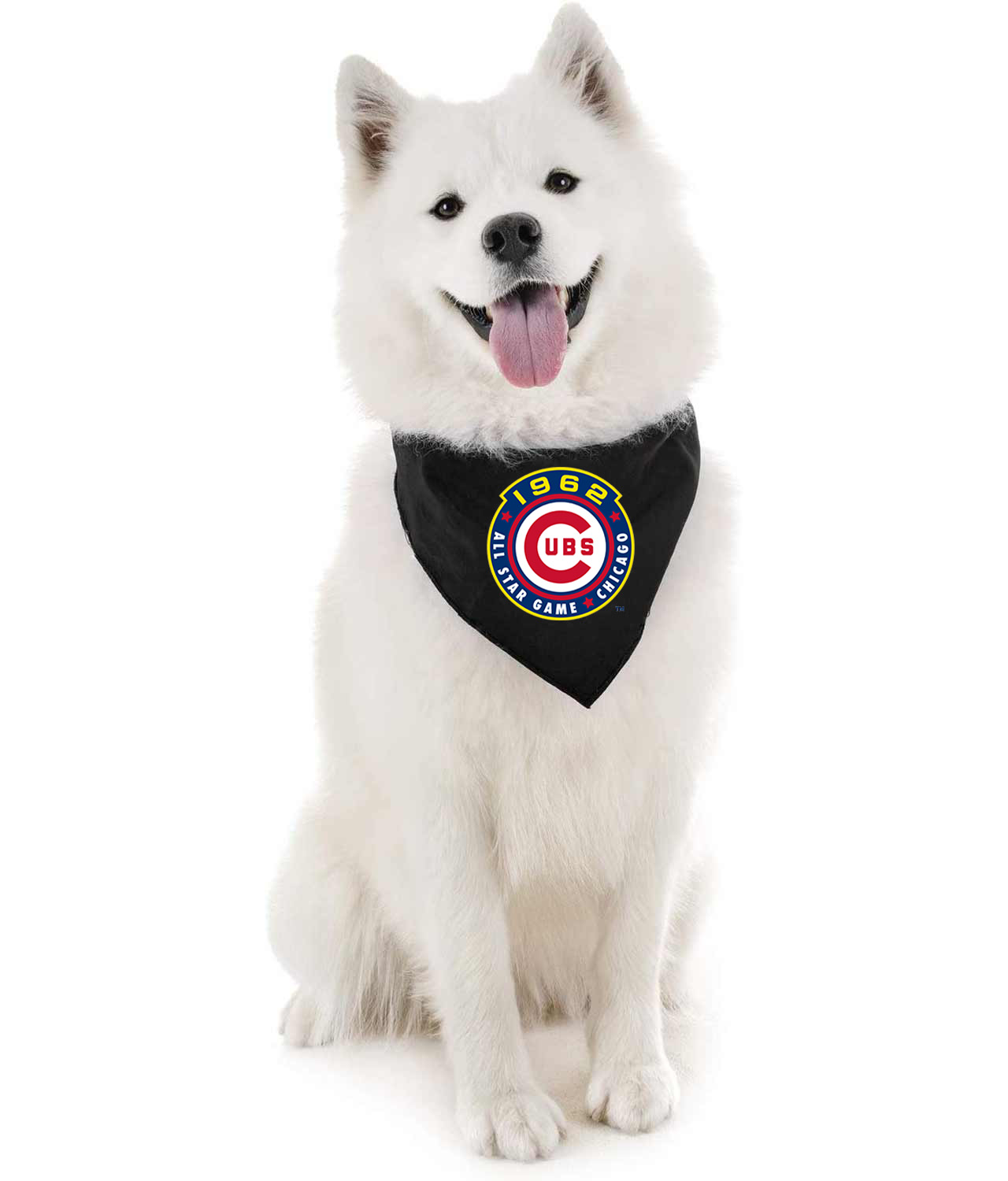 1962 MLB All-Star Game Wrigley Field Chicago Illinois Baseball Logo Symbol Emblem Customized Design on Doggie Puppy Dog Bandana