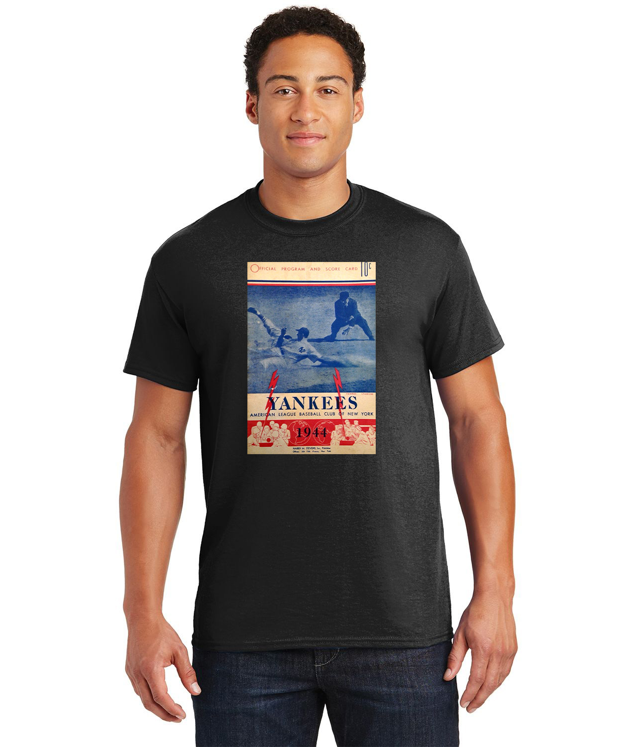 New York Yankees Program 1944 Baseball Logo Customized Design on  Unisex Tshirt Tee