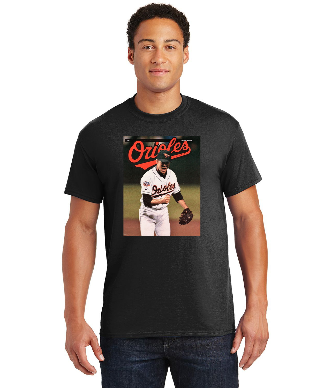 1997 Baltimore Orioles Game Program Baseball Logo Customized Design on  Unisex Tshirt Tee