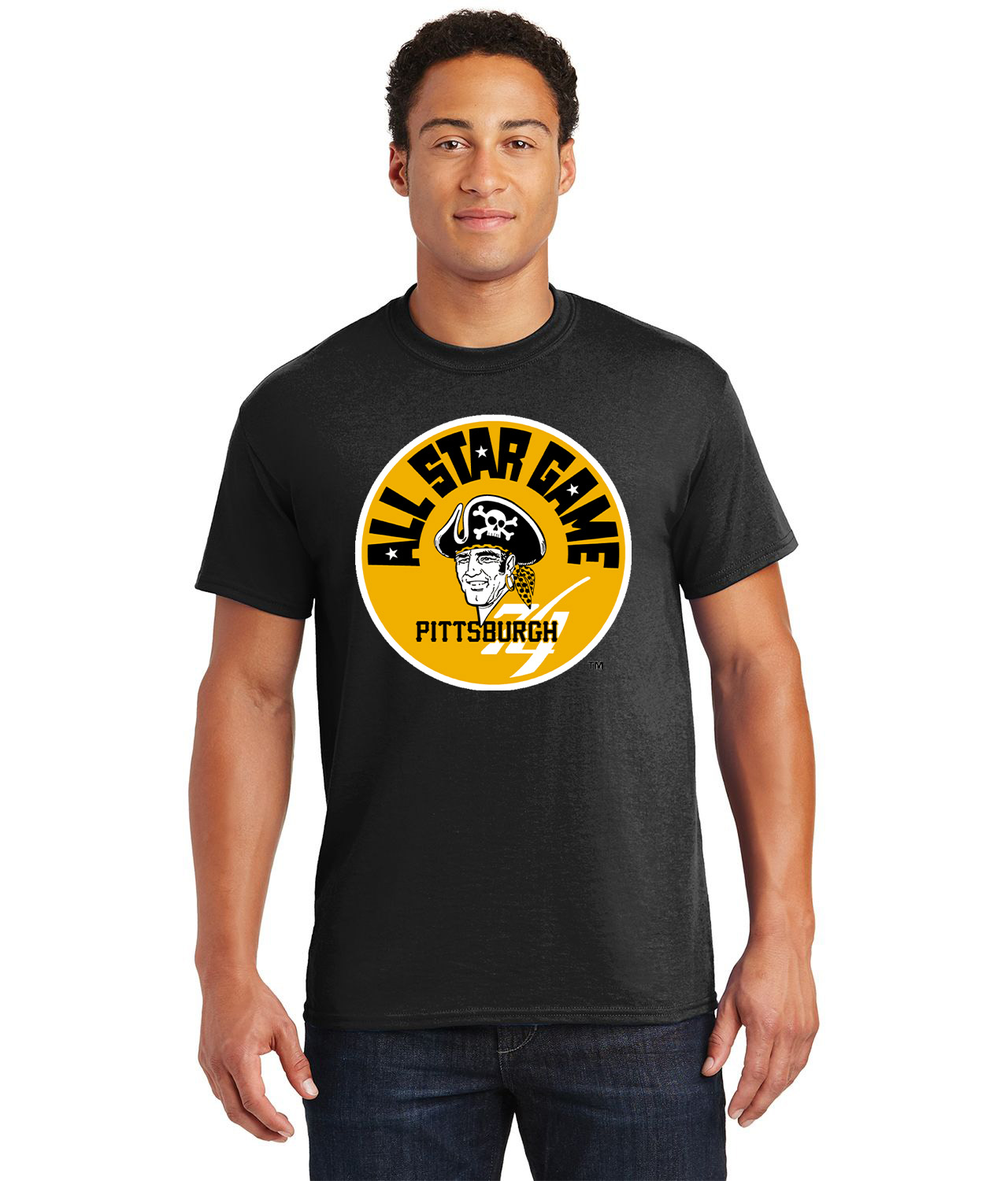 1974 MLB All-Star Game At Three Rivers Stadium Pittsburgh Pennsylvania Baseball Logo Customized Design on  Unisex Tshirt Tee