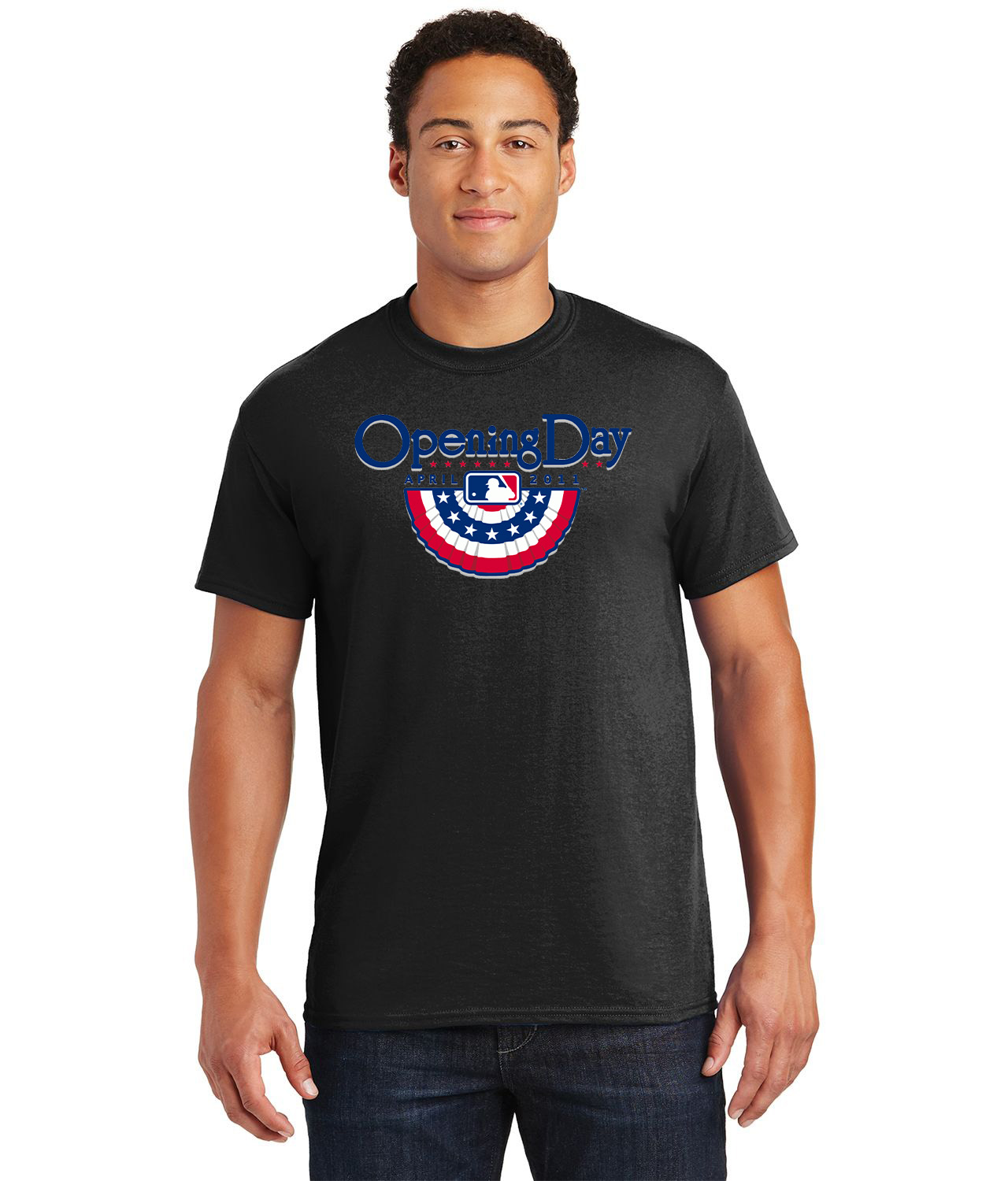 2011 MLB Opening Day Baseball Logo Customized Design on  Unisex Tshirt Tee