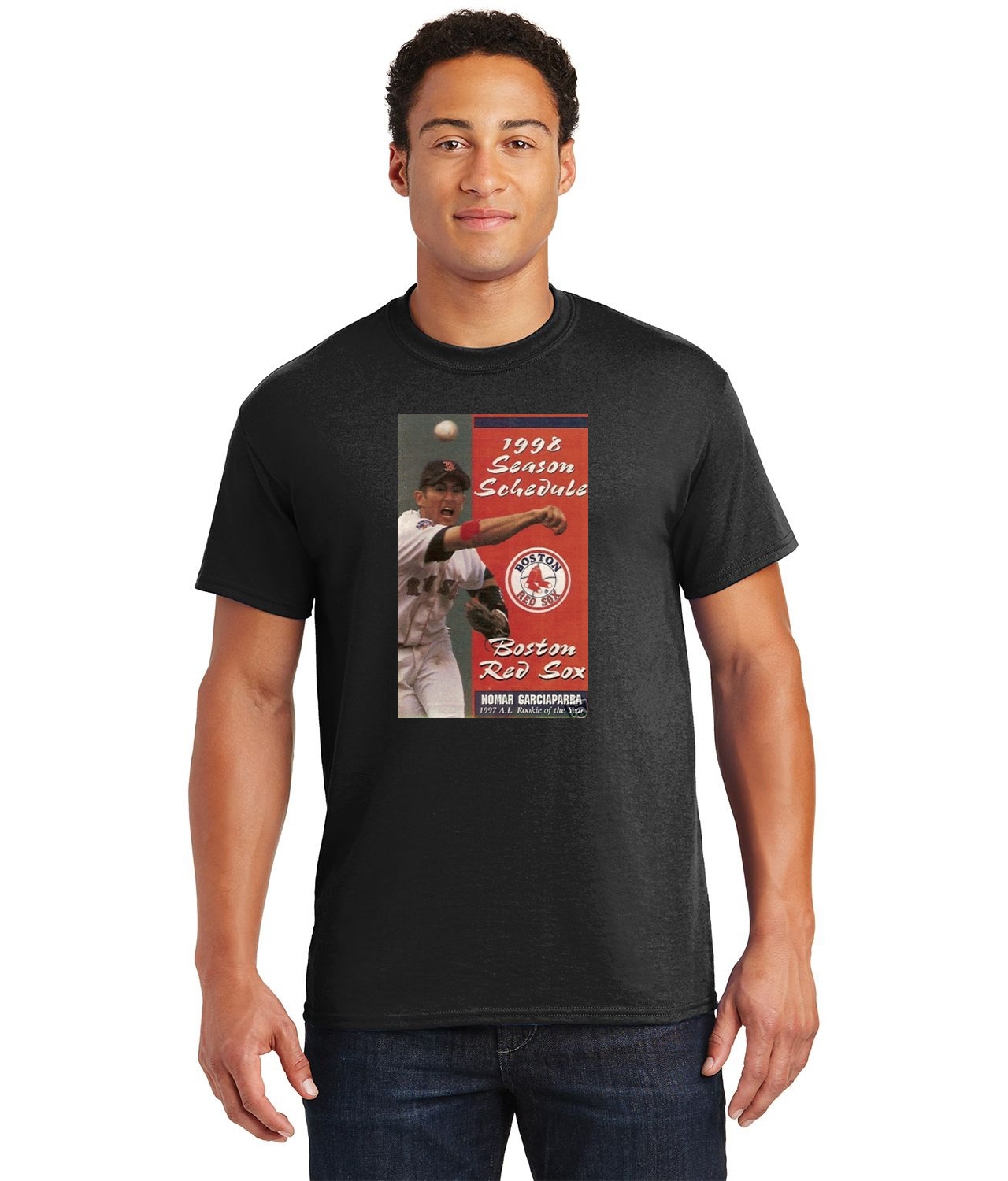 Boston Red Sox Pocket Schedule 1998 Baseball Logo Customized Design on  Unisex Tshirt Tee
