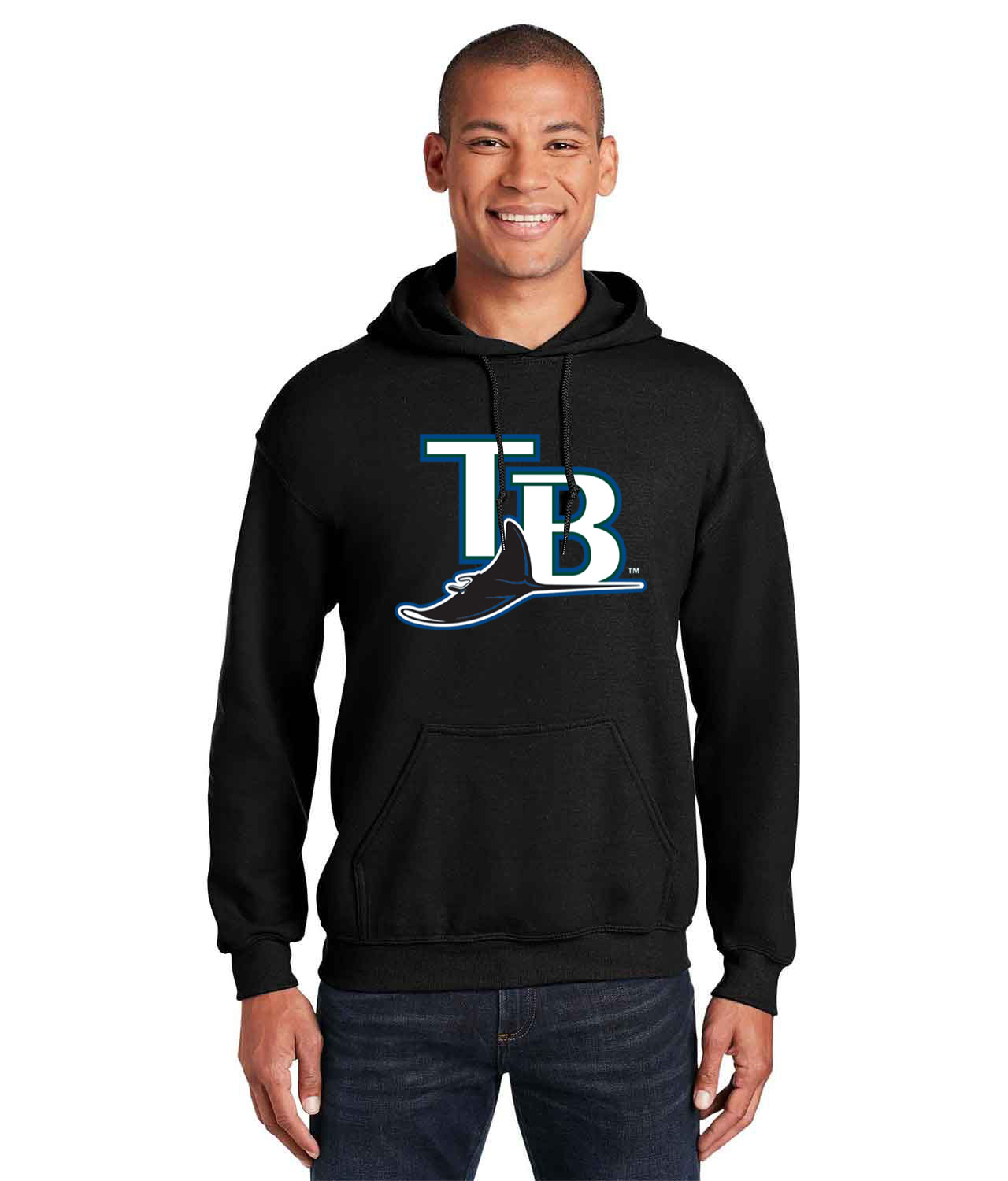 Tampa Bay Rays 2005-2007 Baseball Logo Customized Design on Unisex Hooded Sweatshirt