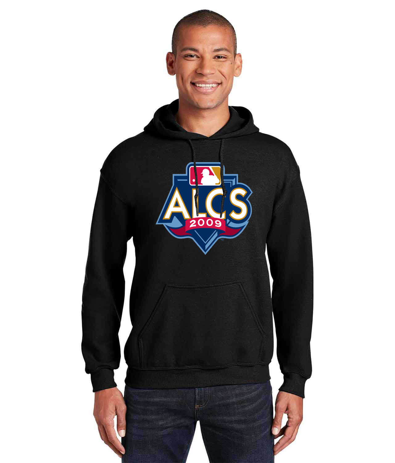 2009 ALCS American League Championship Series Baseball Logo Customized Design on Unisex Hooded Sweatshirt