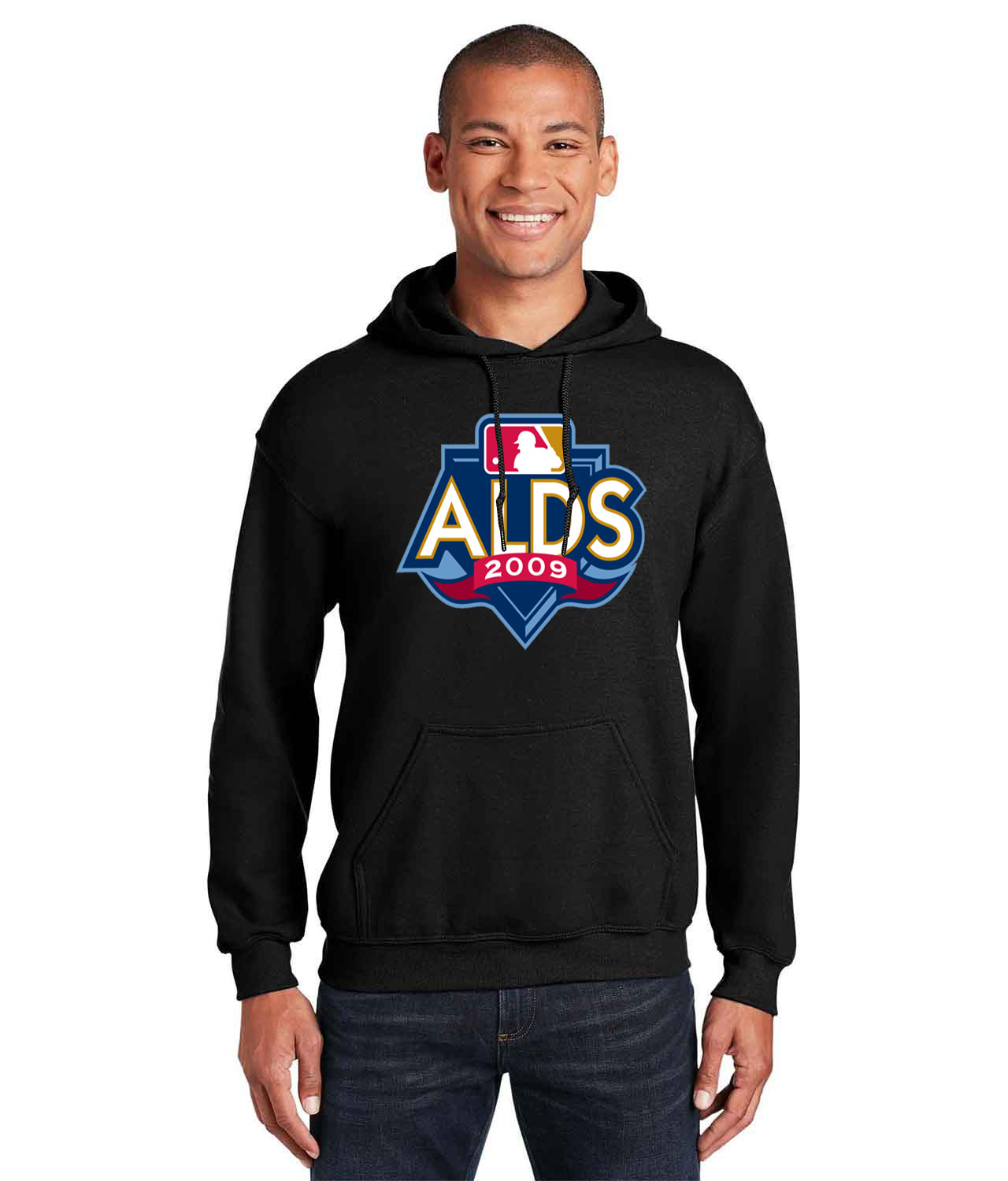 2009 ALDS American League Division Series Baseball Logo Customized Design on Unisex Hooded Sweatshirt