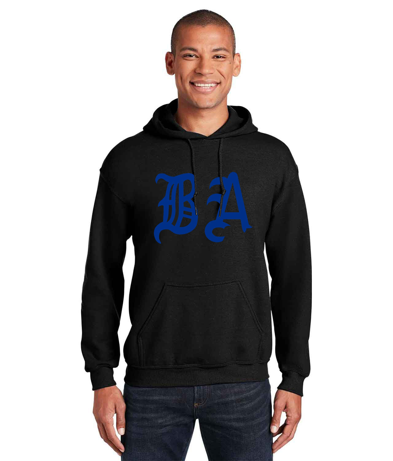 Boston Americans Jersey 1902 BA Baseball Logo Customized Design on Unisex Hooded Sweatshirt