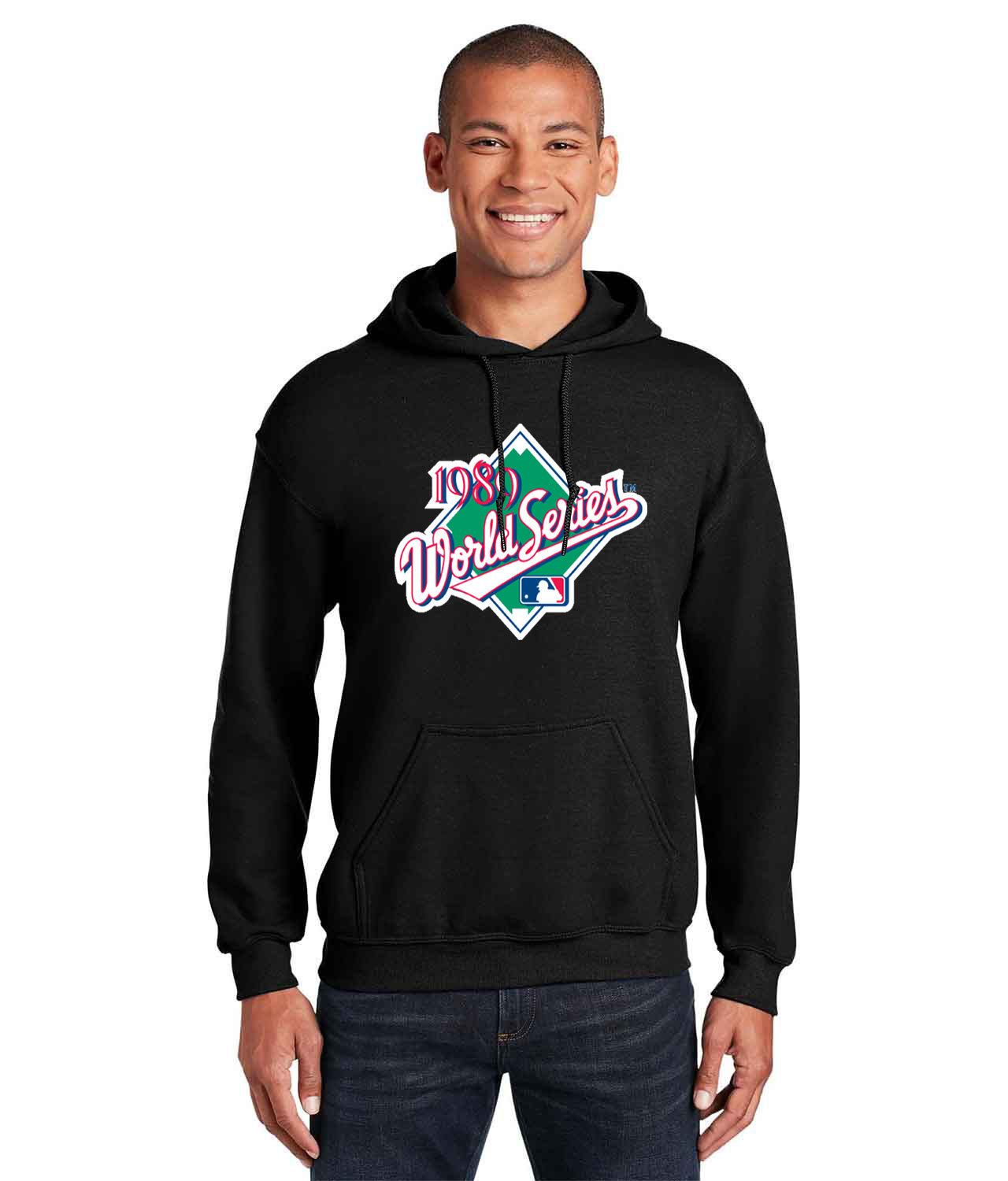 1989 MLB World Series Alternate Baseball Logo Customized Design on Unisex Hooded Sweatshirt