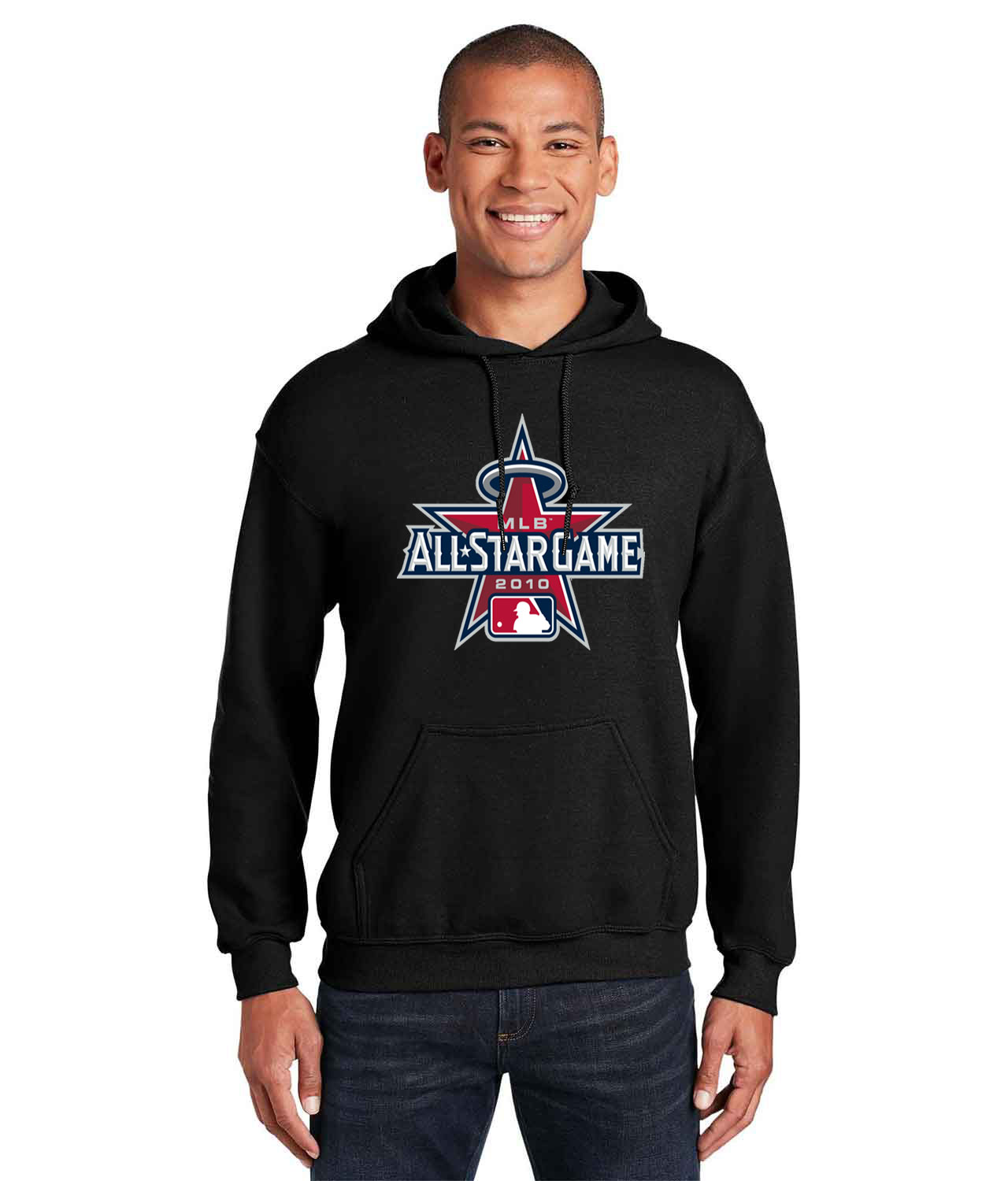 2010 MLB All-Star Game Angel Stadium Anaheim California Baseball Logo Customized Design on Unisex Hooded Sweatshirt