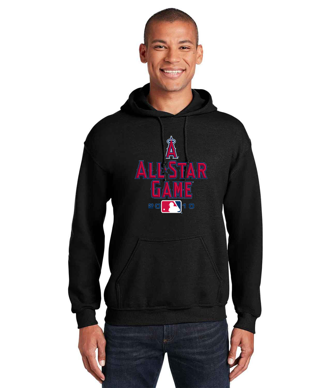 2010 MLB All-Star Game Angel Stadium Anaheim-California Baseball Logo Customized Design on Unisex Hooded Sweatshirt