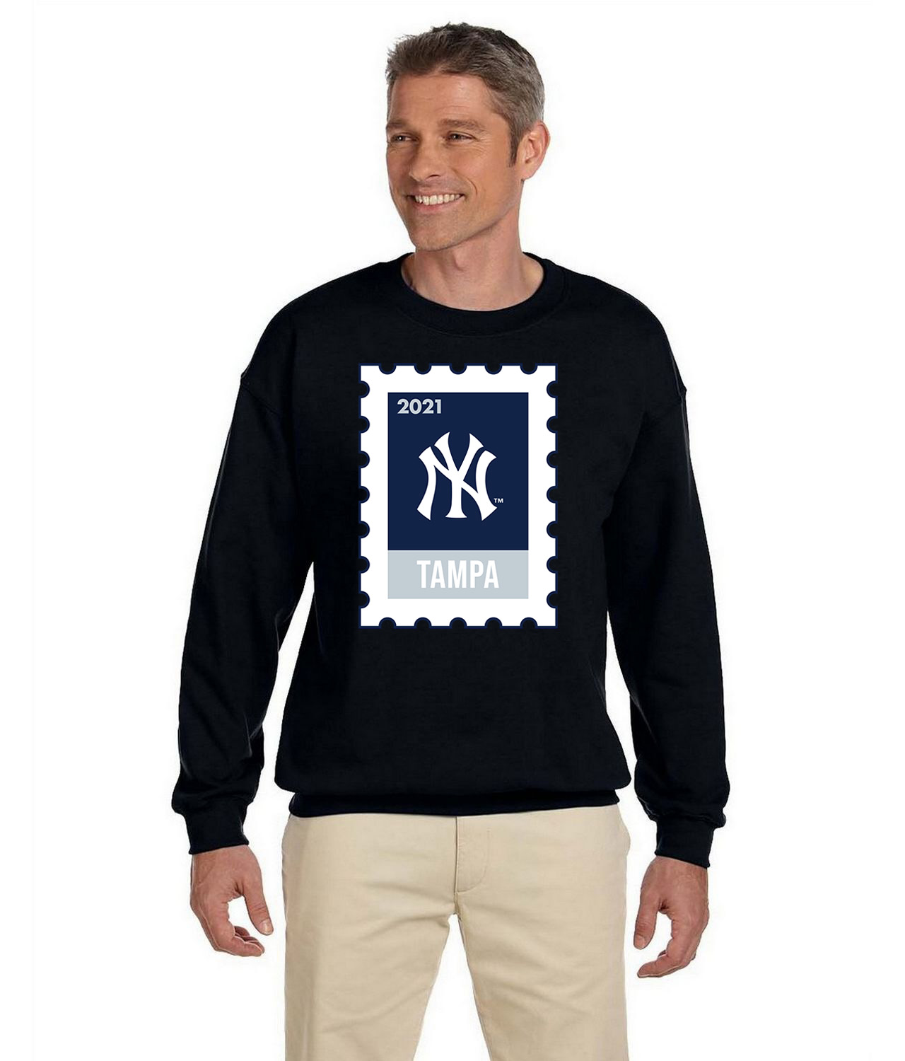 The New York Yankees 2021 Spring Training Baseball Logo Symbol Emblem Customized Design on Unisex Crewneck Sweatshirt