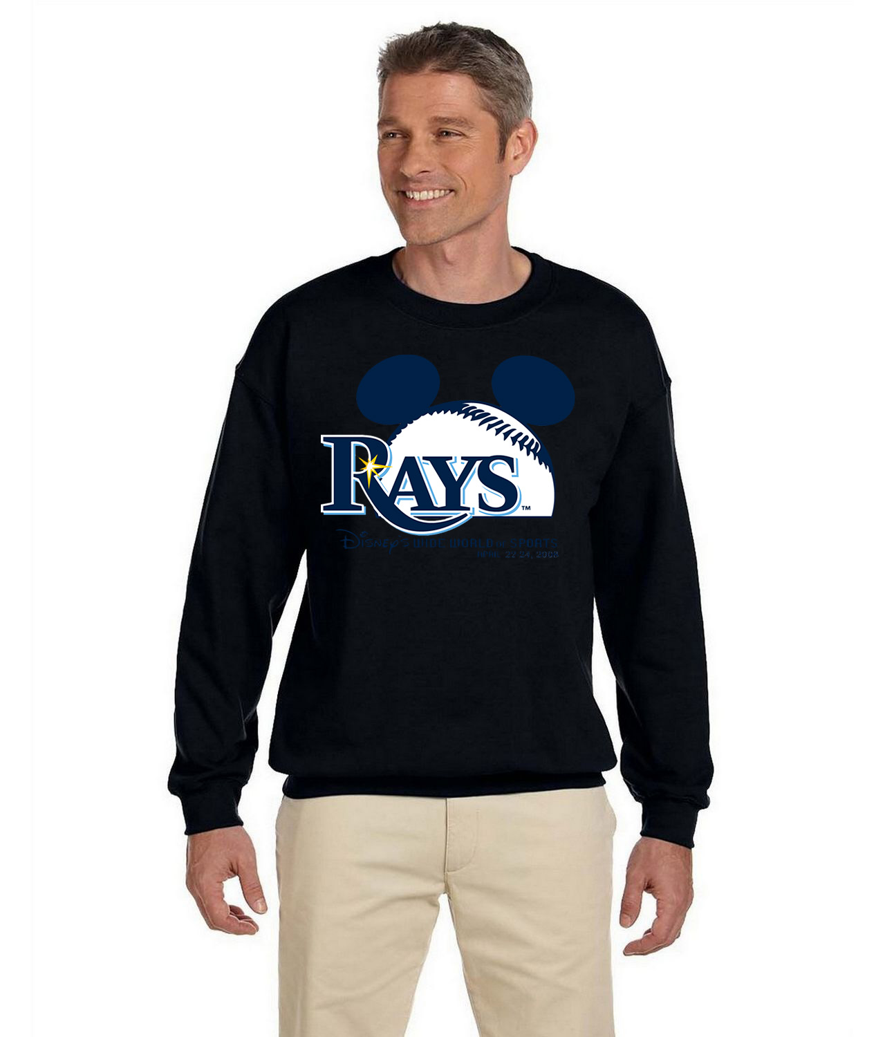 Tampa Bay Rays vs Blue Jays Disney Wide World Of Sports Orlando Florida Baseball Logo Symbol Emblem Customized Design on Unisex Crewneck Sweatshirt