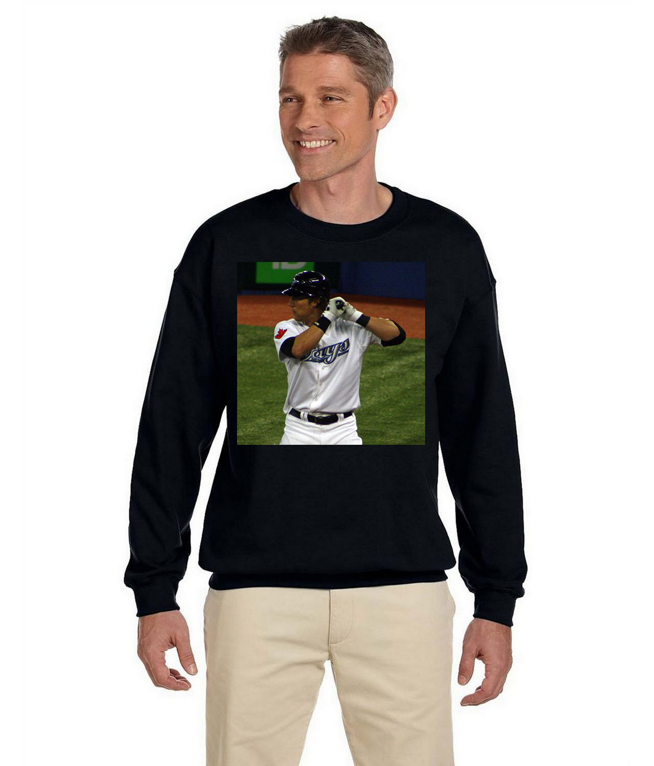 2011 Colby Rasmus Toronto Blue Jays Photo Baseball Logo Symbol Emblem Customized Design on Unisex Crewneck Sweatshirt