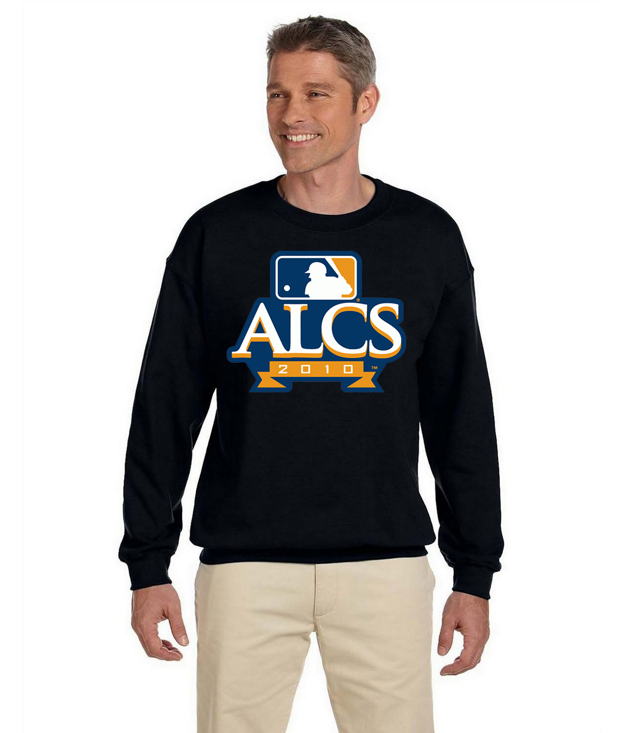 2010 American League Championship Series ALCS Baseball Logo Symbol Emblem Customized Design on Unisex Crewneck Sweatshirt