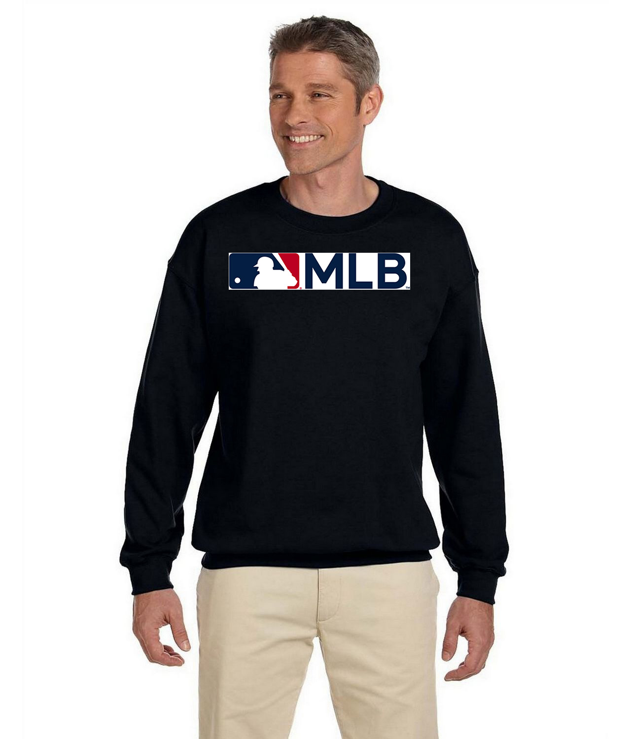 Major League Baseball Alternate MLB Baseball Logo Symbol Emblem Customized Design on Unisex Crewneck Sweatshirt