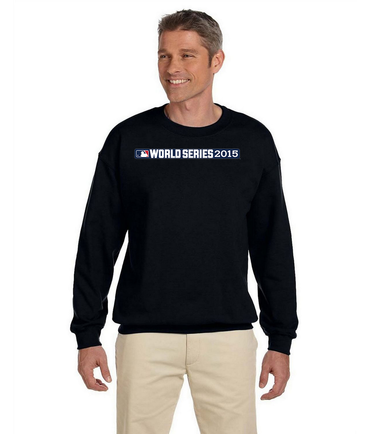 MLB World Series 2015 Baseball Logo Symbol Emblem Customized Design on Unisex Crewneck Sweatshirt