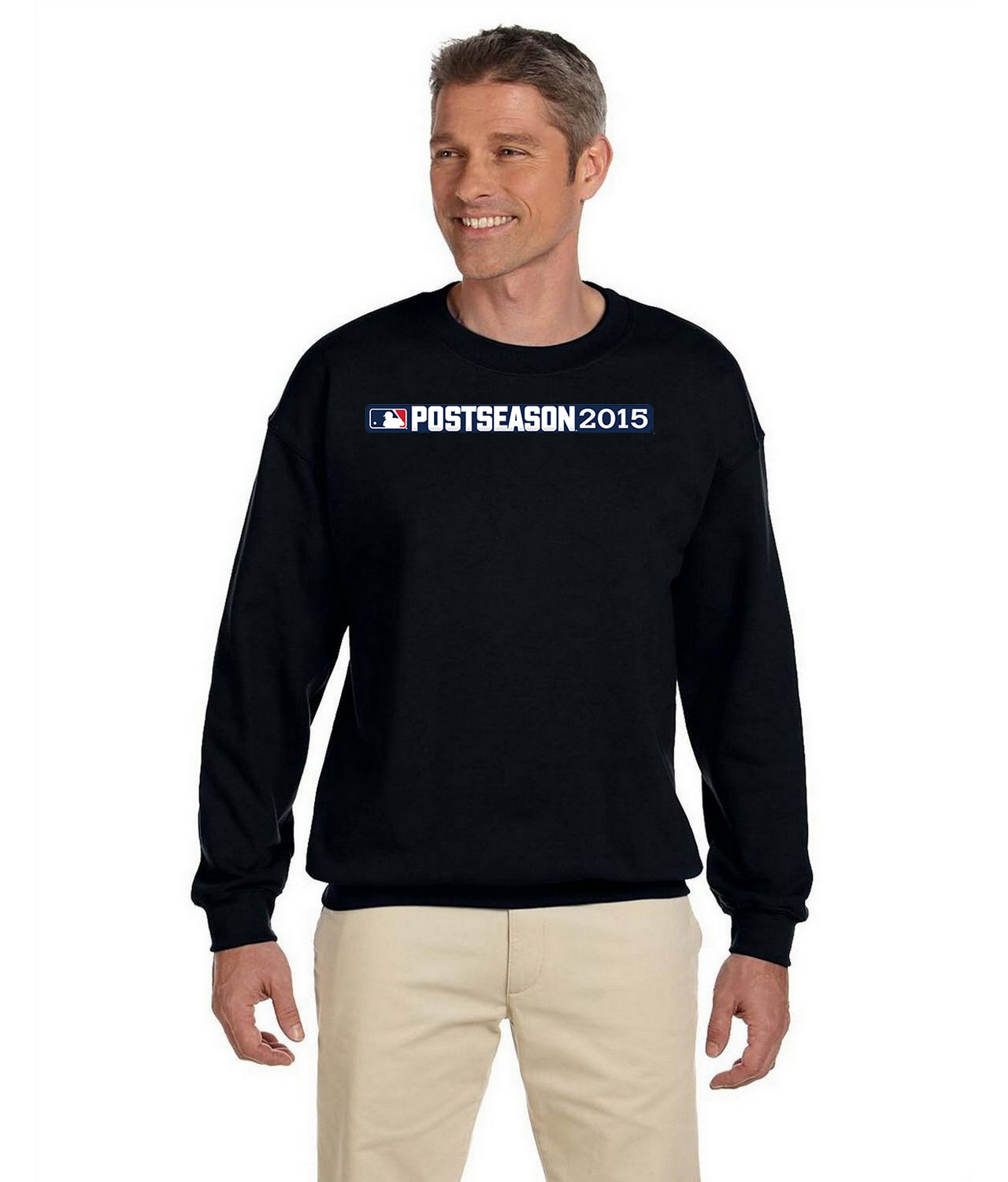 2015 Major League Baseball Postseason Alternative Baseball Logo Symbol Emblem Customized Design on Unisex Crewneck Sweatshirt