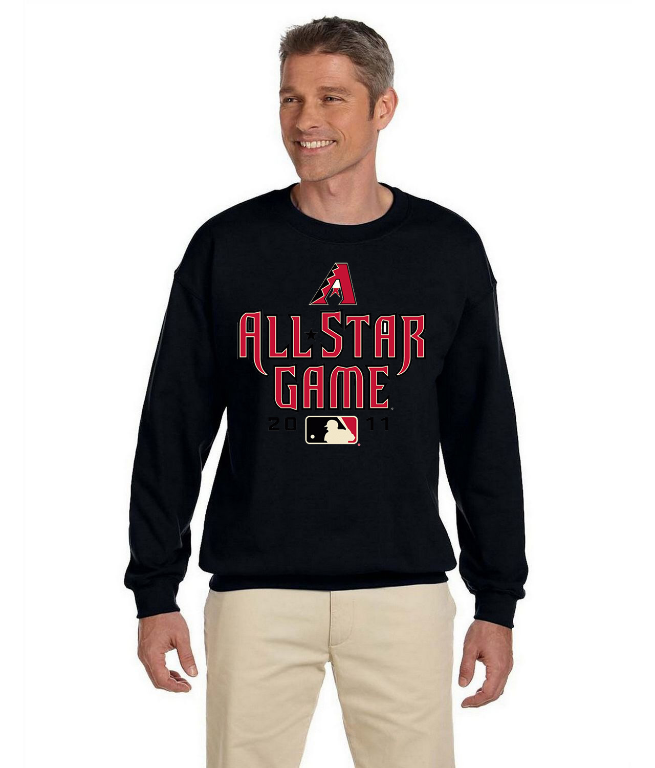 2011 MLB All-Star Game Chase Field Phoenix-Arizona Baseball Logo Symbol Emblem Customized Design on Unisex Crewneck Sweatshirt