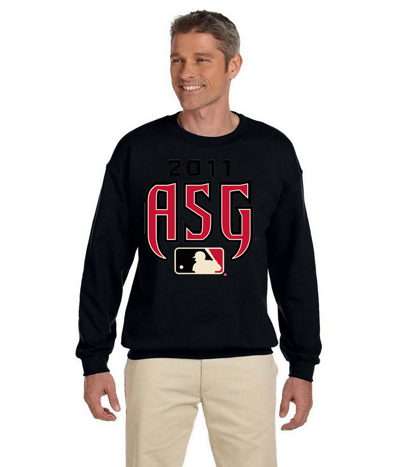 2011 ASG MLB All-Star Game Chase Field Phoenix Arizona Baseball Logo Symbol Emblem Customized Design on Unisex Crewneck Sweatshirt