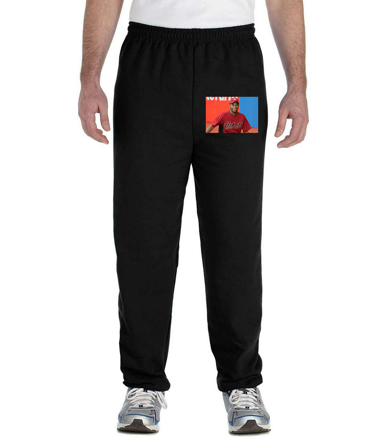 2010s Houston Astros Photo Baseball Logo Symbol Emblem Customized Design on Unisex Closed-Bottom Sweatpants