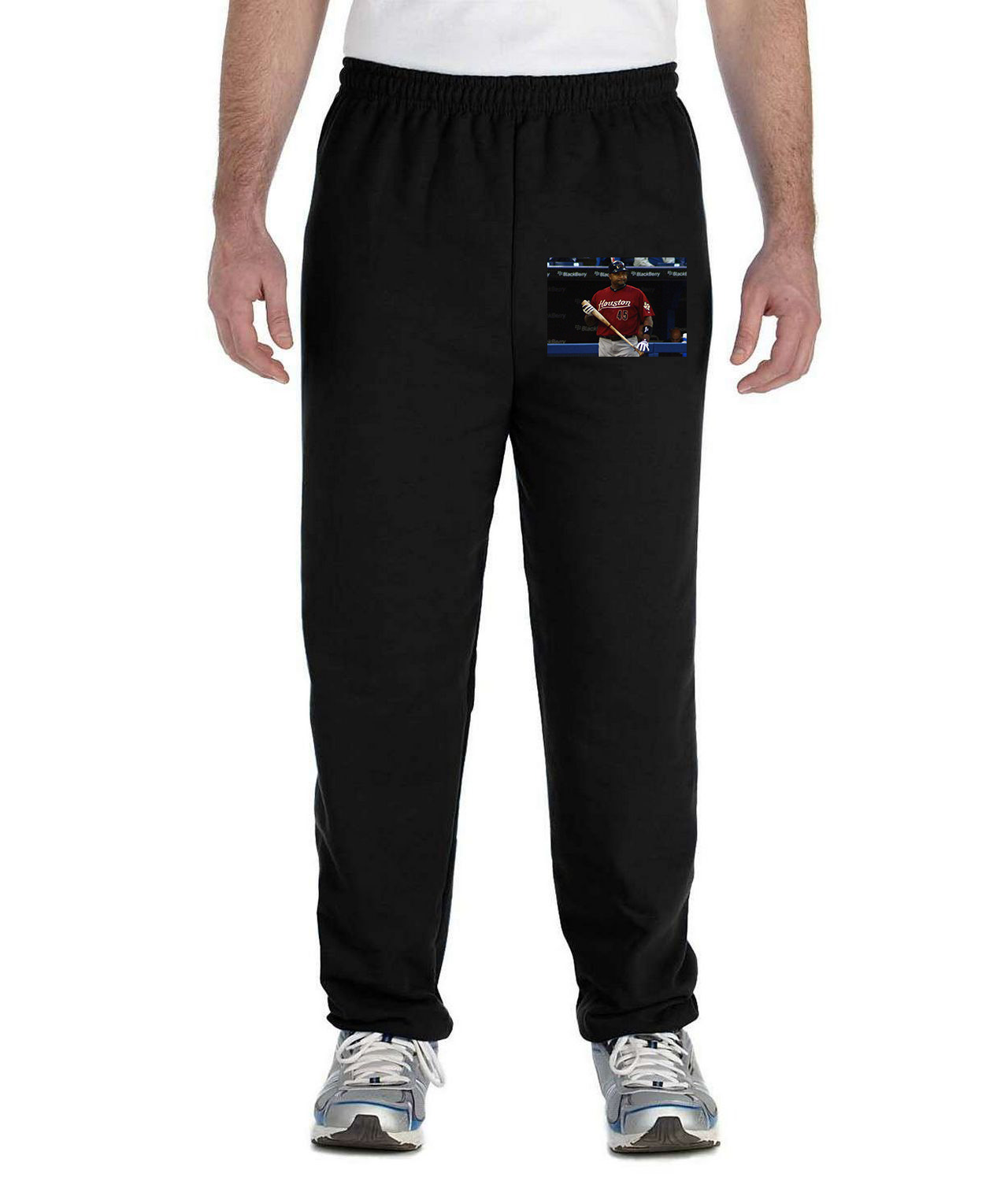 2011 Season Houston Astros Photo Baseball Logo Symbol Emblem Customized Design on Unisex Closed-Bottom Sweatpants
