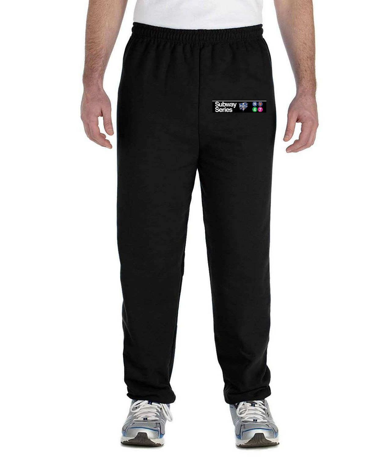 2000 World Series Subway Series New York Yankees Special Baseball Logo Symbol Emblem Customized Design on Unisex Closed-Bottom Sweatpants