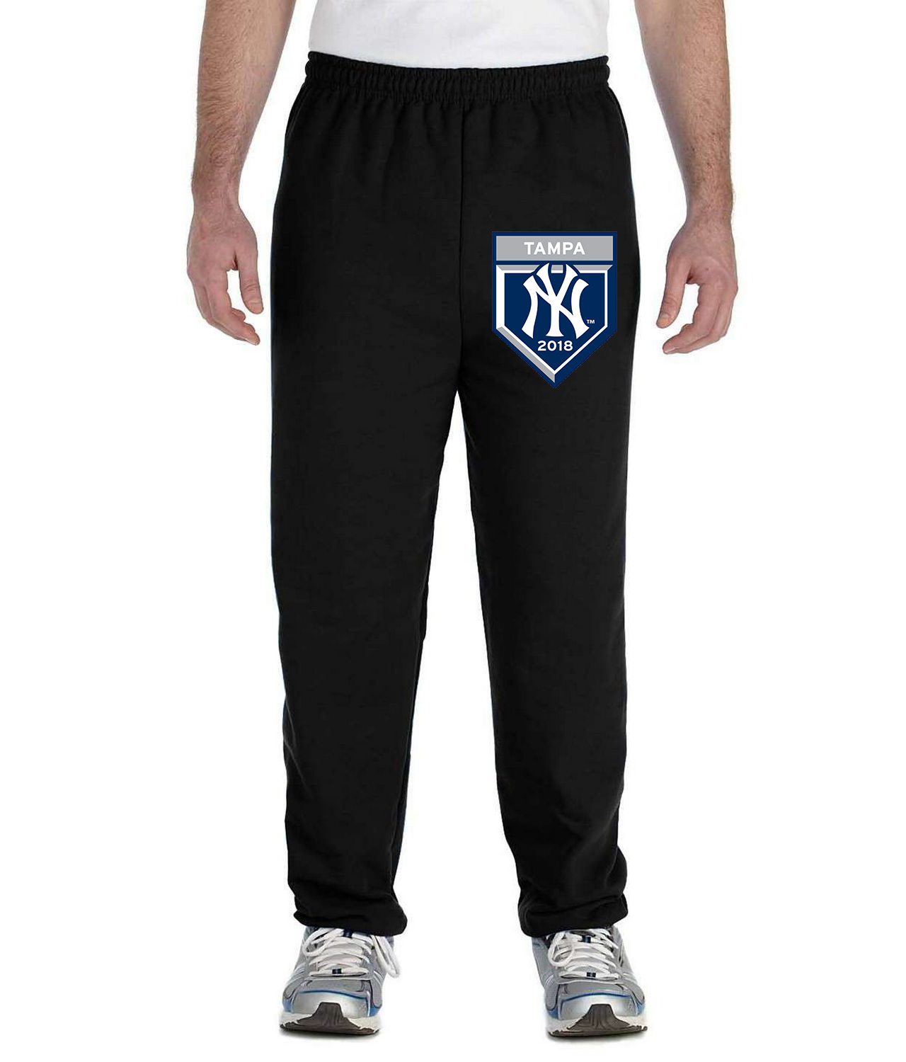 New York Yankees 2018 Spring Training Baseball Logo Symbol Emblem Customized Design on Unisex Closed-Bottom Sweatpants