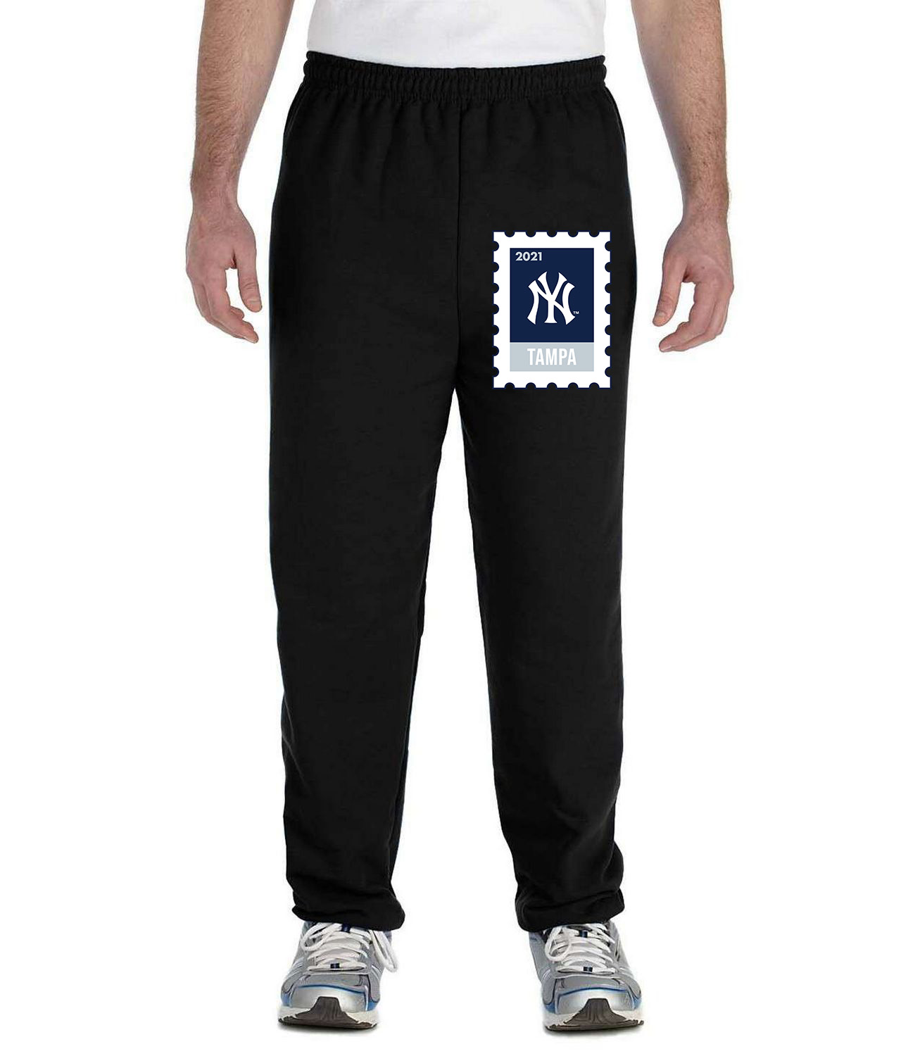 The New York Yankees 2021 Spring Training Baseball Logo Symbol Emblem Customized Design on Unisex Closed-Bottom Sweatpants