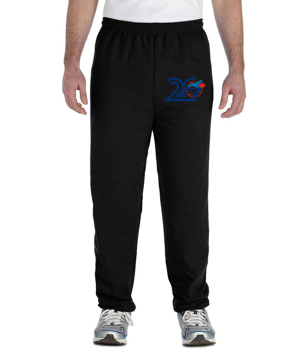 Toronto Blue Jays 20th Anniversary 1996 Baseball Logo Symbol Emblem Customized Design on Unisex Closed-Bottom Sweatpants