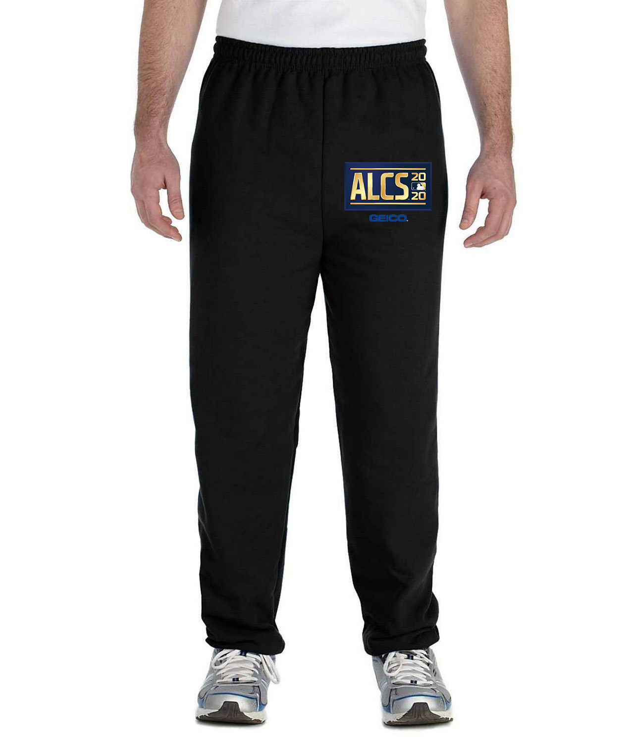 The 2020 American League Championship Series Geico Baseball Logo Symbol Emblem Customized Design on Unisex Closed-Bottom Sweatpants